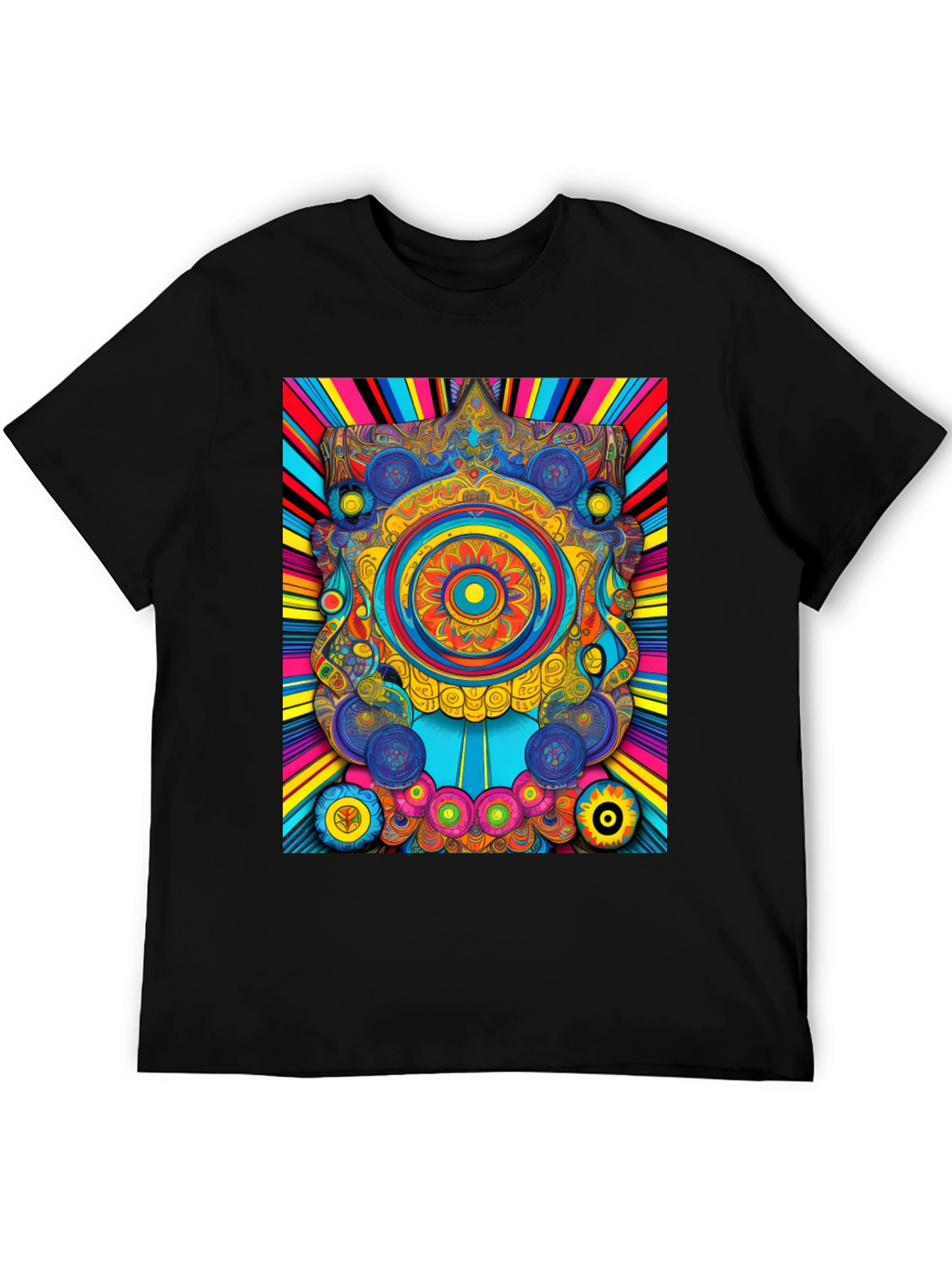 Psychedelic Mandala Graphic Tee - Vibrant Art T-Shirt