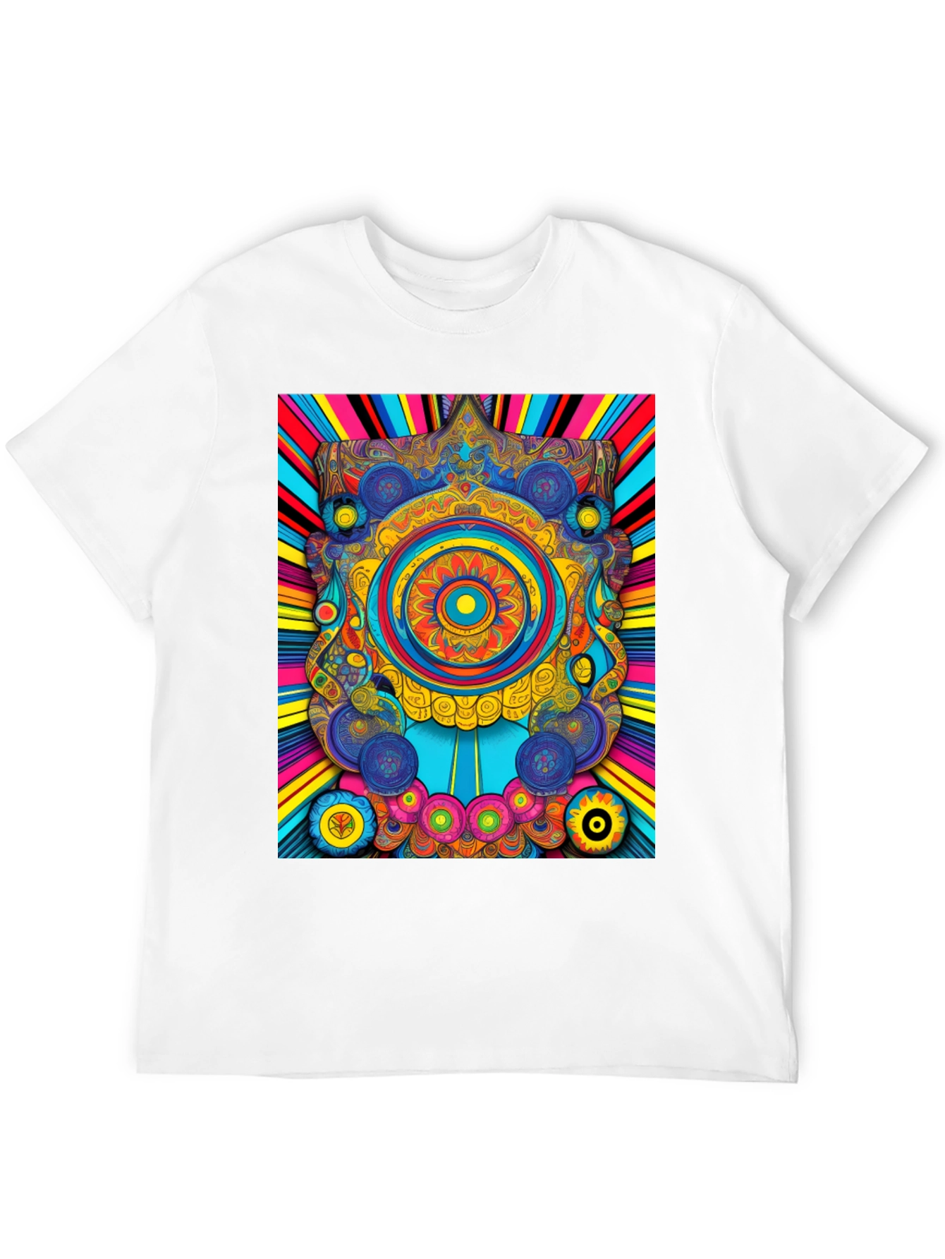 Psychedelic Mandala Graphic Tee - Vibrant Art T-Shirt