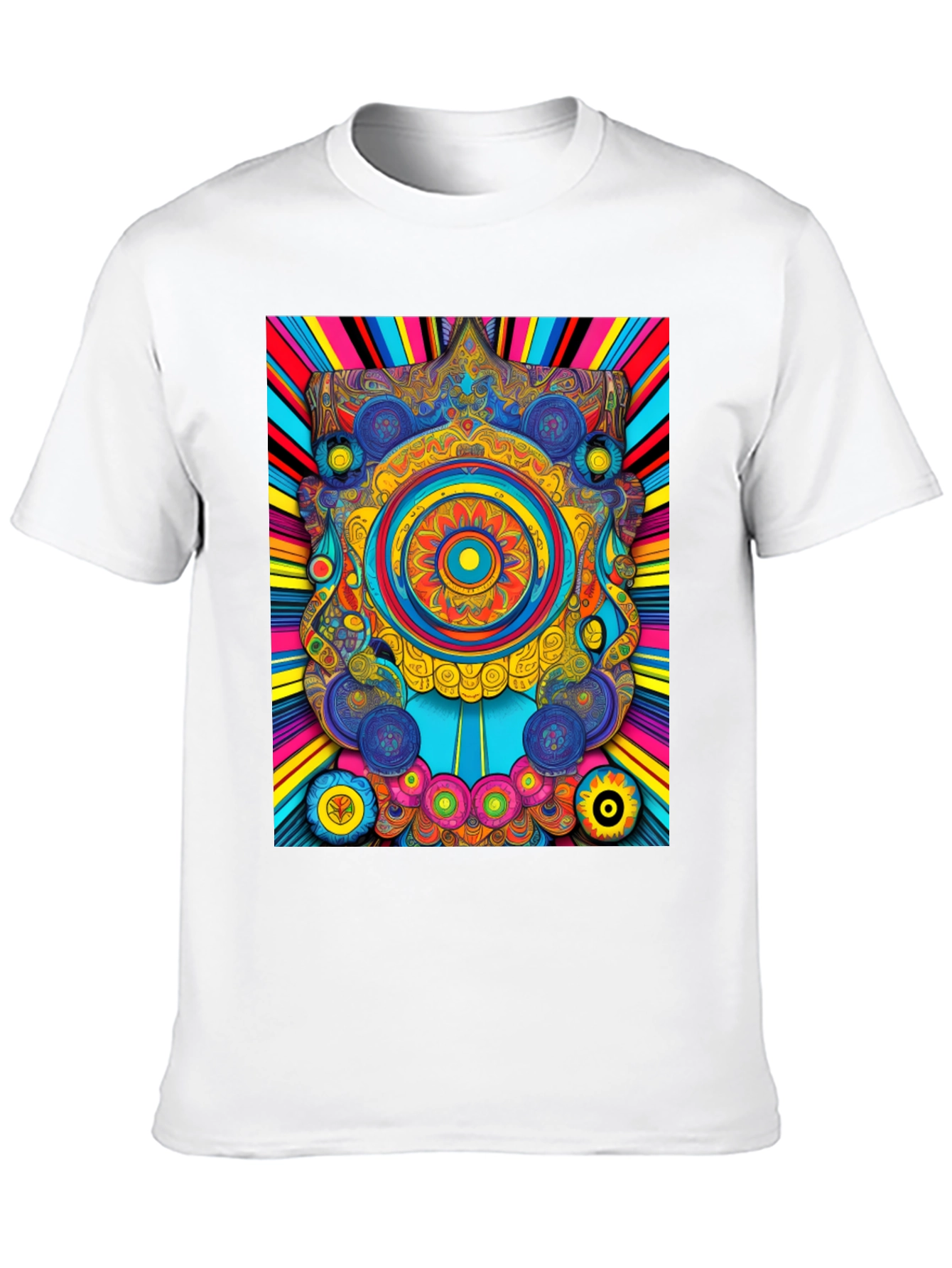 Psychedelic Mandala Graphic Tee - Vibrant Art T-Shirt