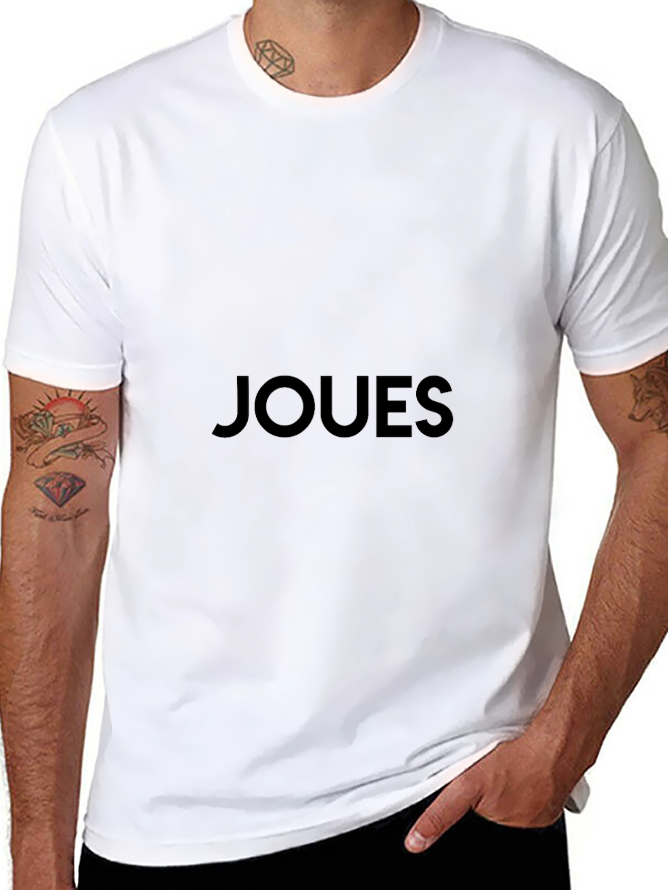 Mens Black JOUES Graphic Tee - Casual Comfort