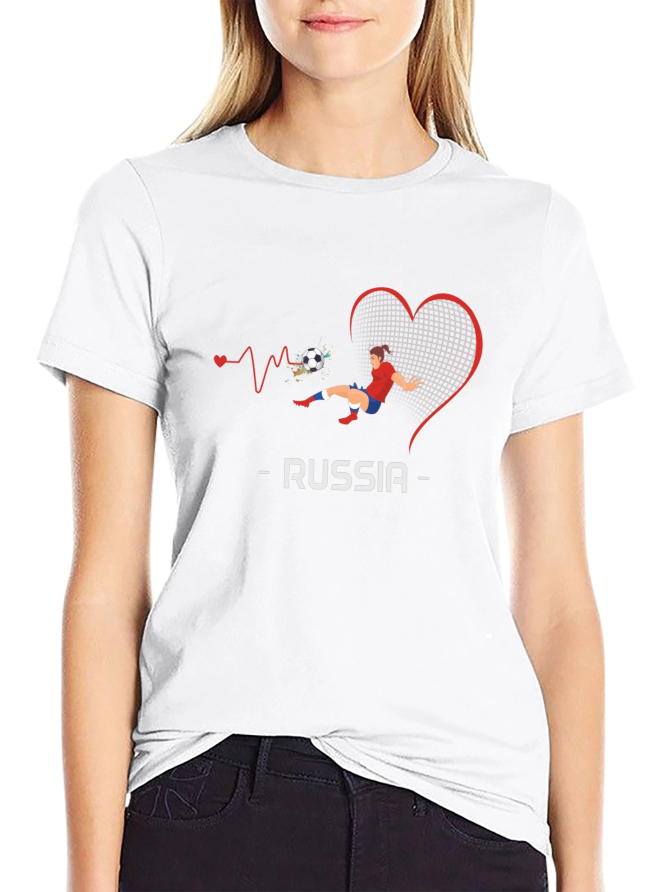 Russia Soccer Love Graphic Tee