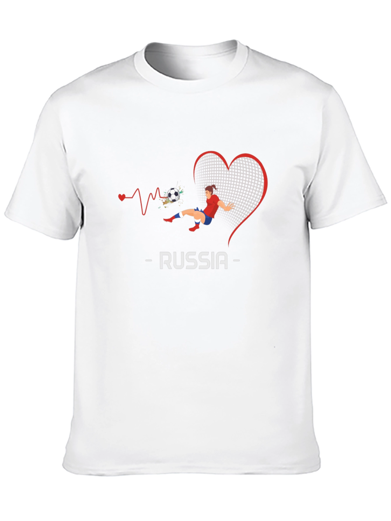 Russia Soccer Love Graphic Tee