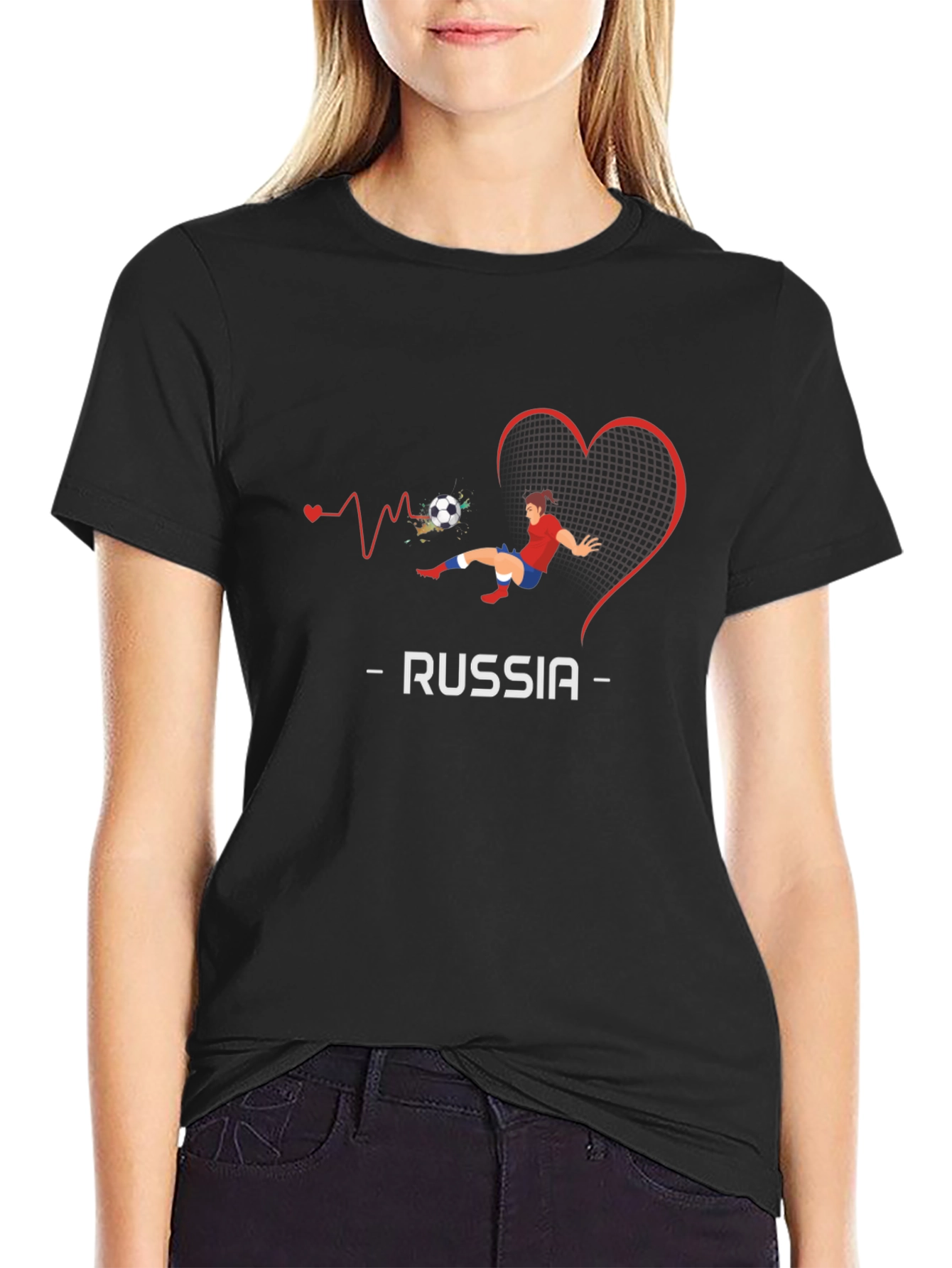 Russia Soccer Love Graphic Tee