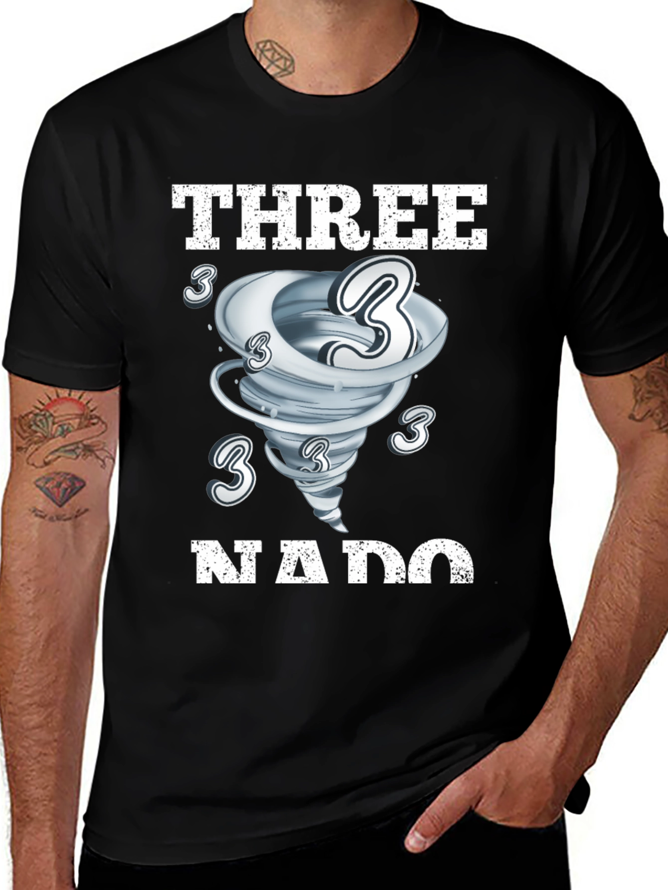 Three-nado T-Shirt - Unique Graphic Tee