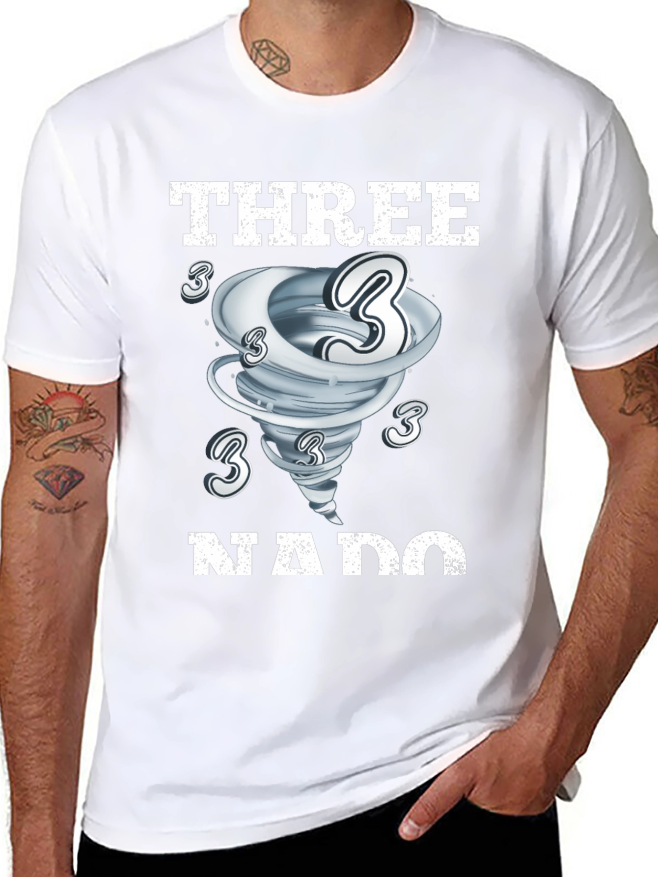 Three-nado T-Shirt - Unique Graphic Tee