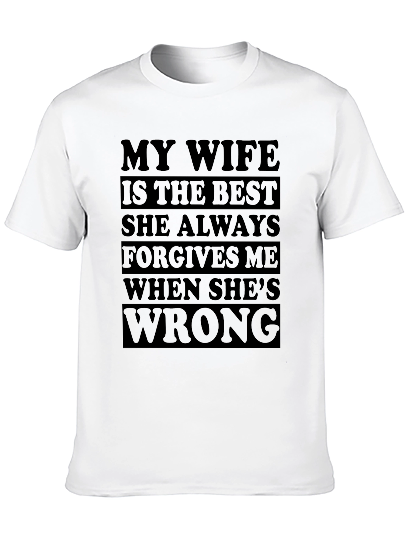 Humorous My Wife Graphic T-Shirt - Black