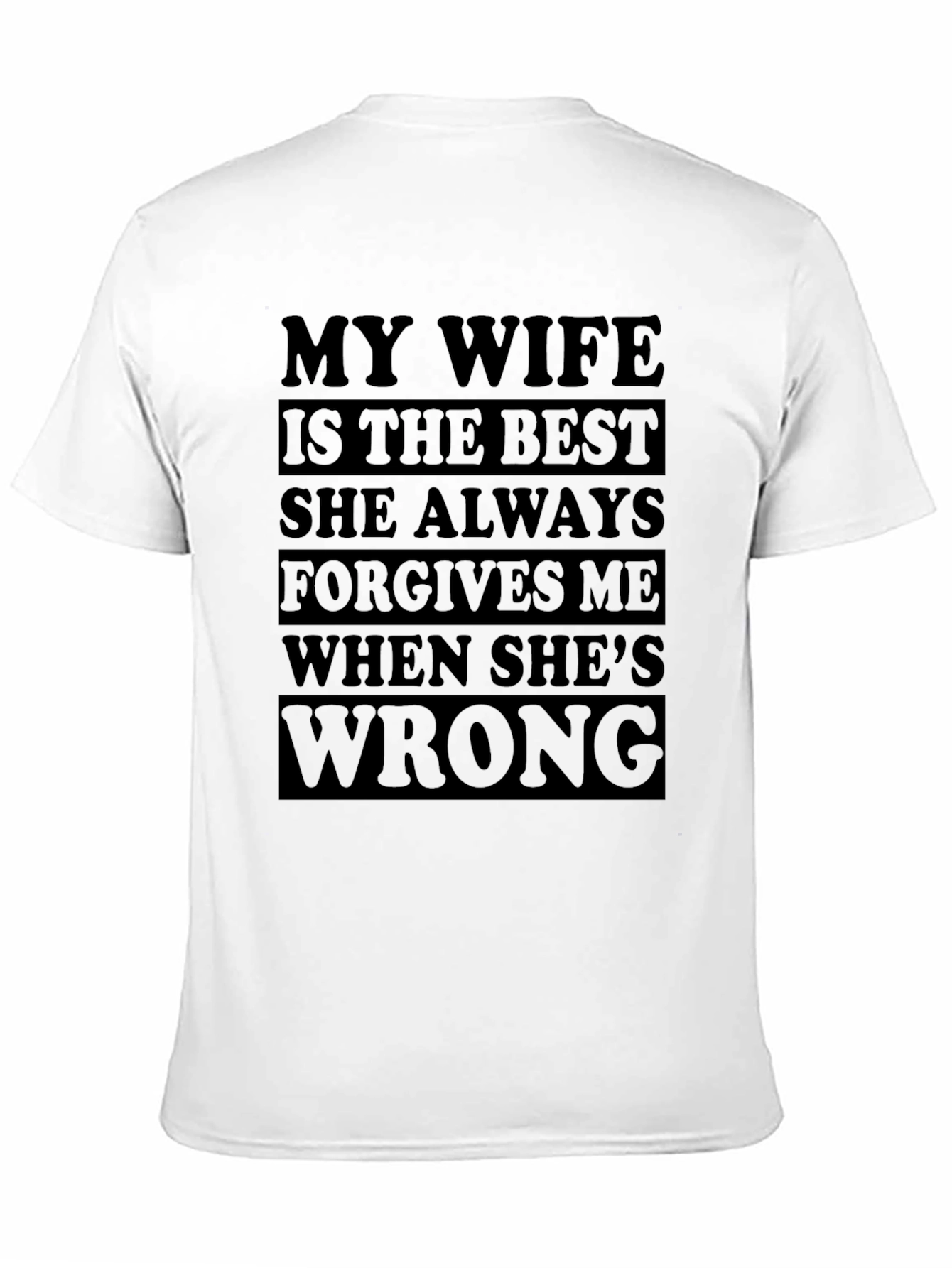 Humorous My Wife Graphic T-Shirt - Black