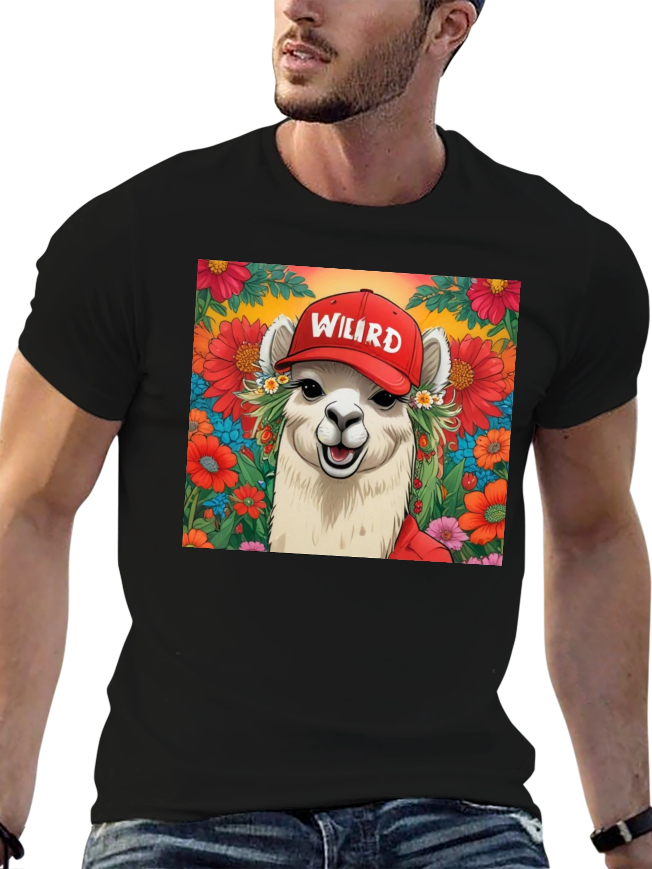 Weird Llama Graphic Tee - Soft Cotton