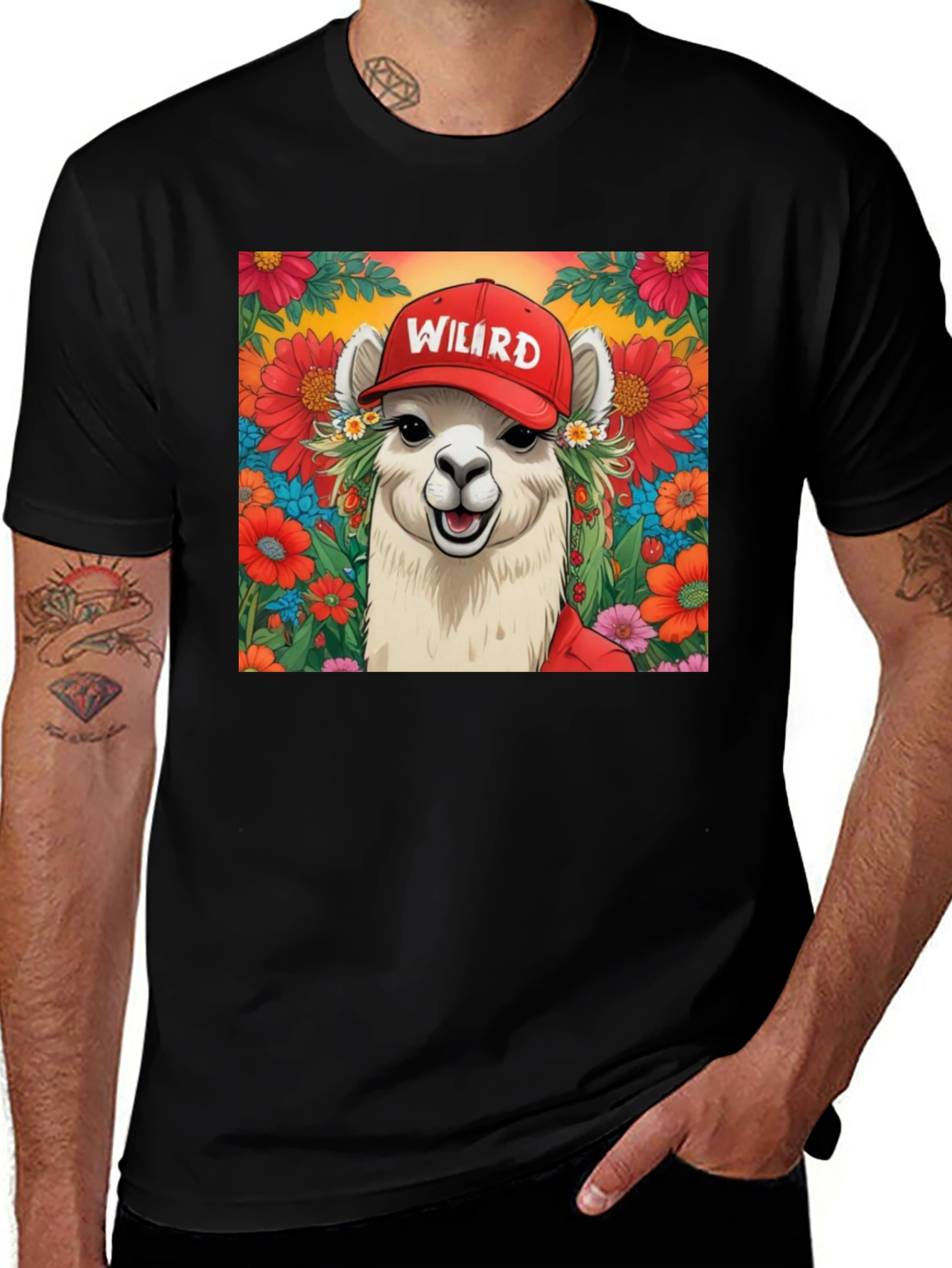 Weird Llama Graphic Tee - Soft Cotton