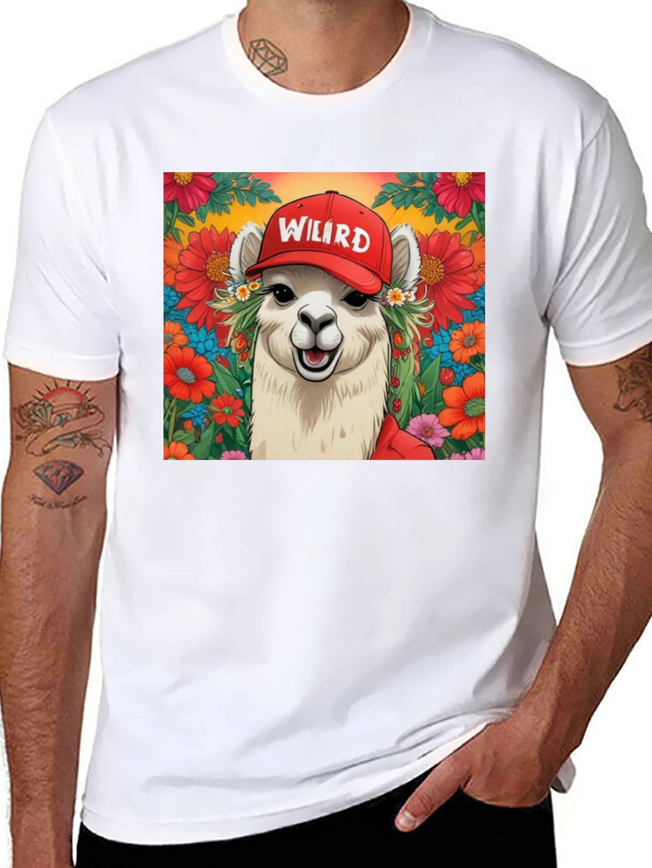 Weird Llama Graphic Tee - Soft Cotton
