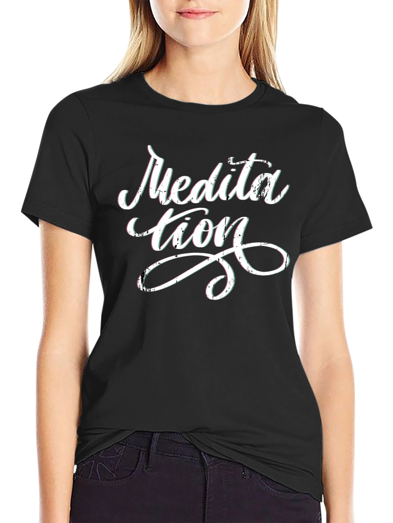 Meditation Graphic Black Tee
