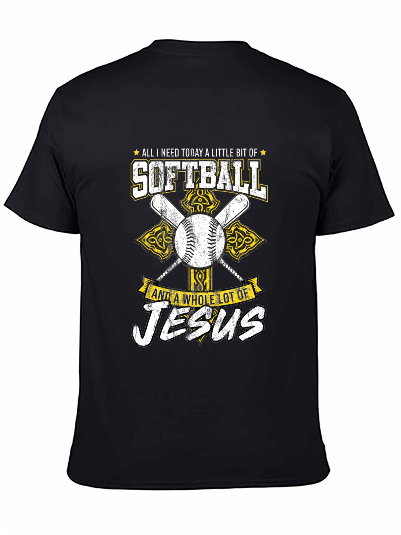 Softball & Jesus Graphic T-Shirt