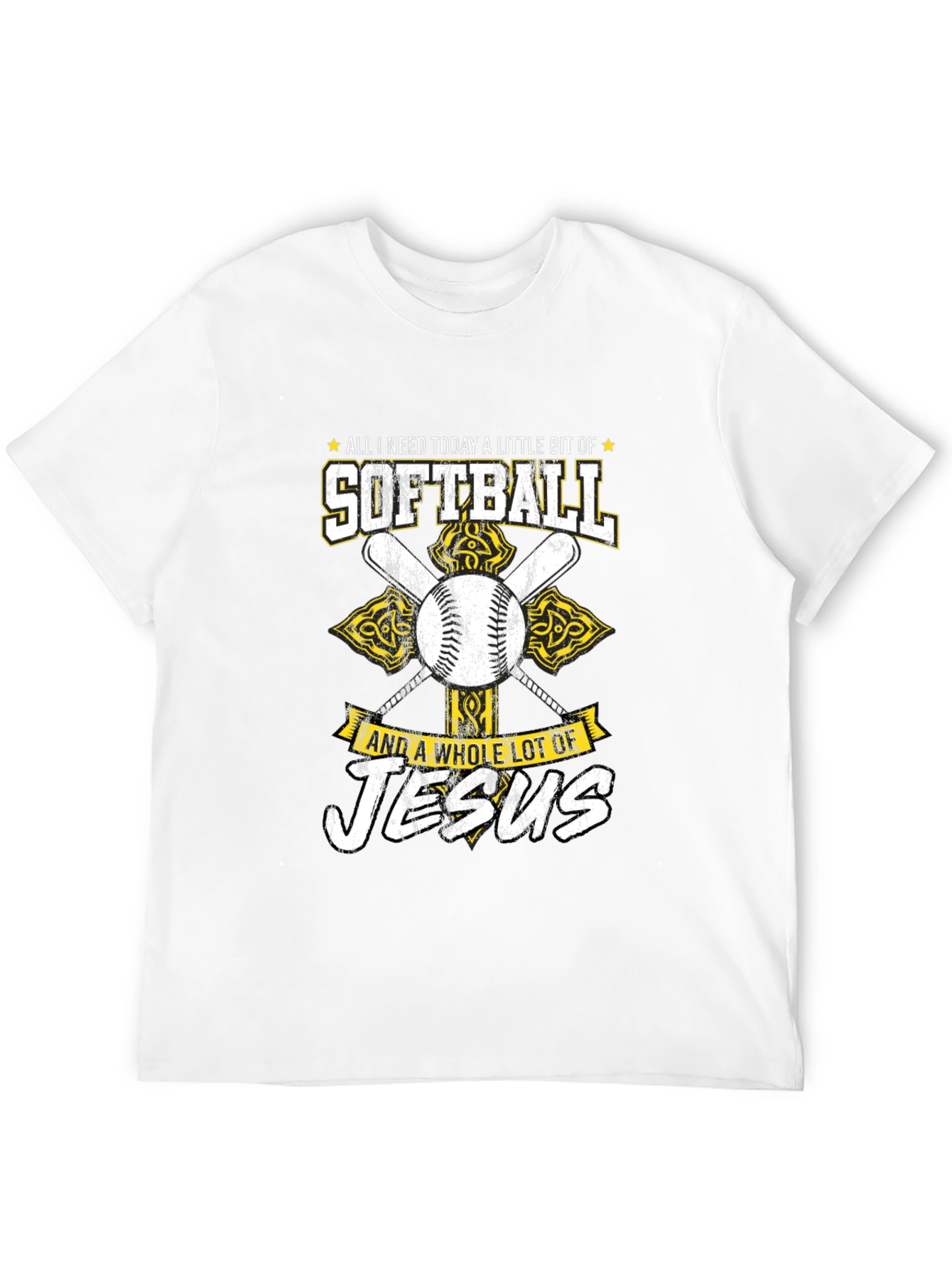Softball & Jesus Graphic T-Shirt