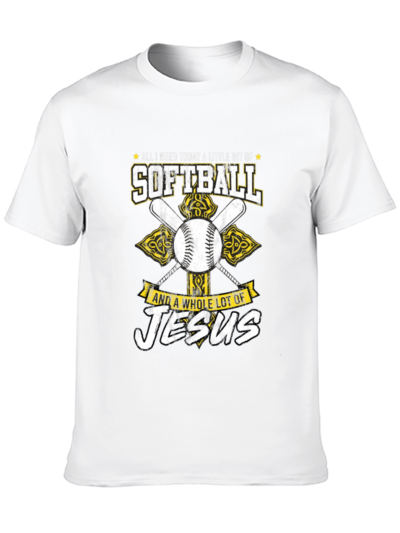 Softball & Jesus Graphic T-Shirt