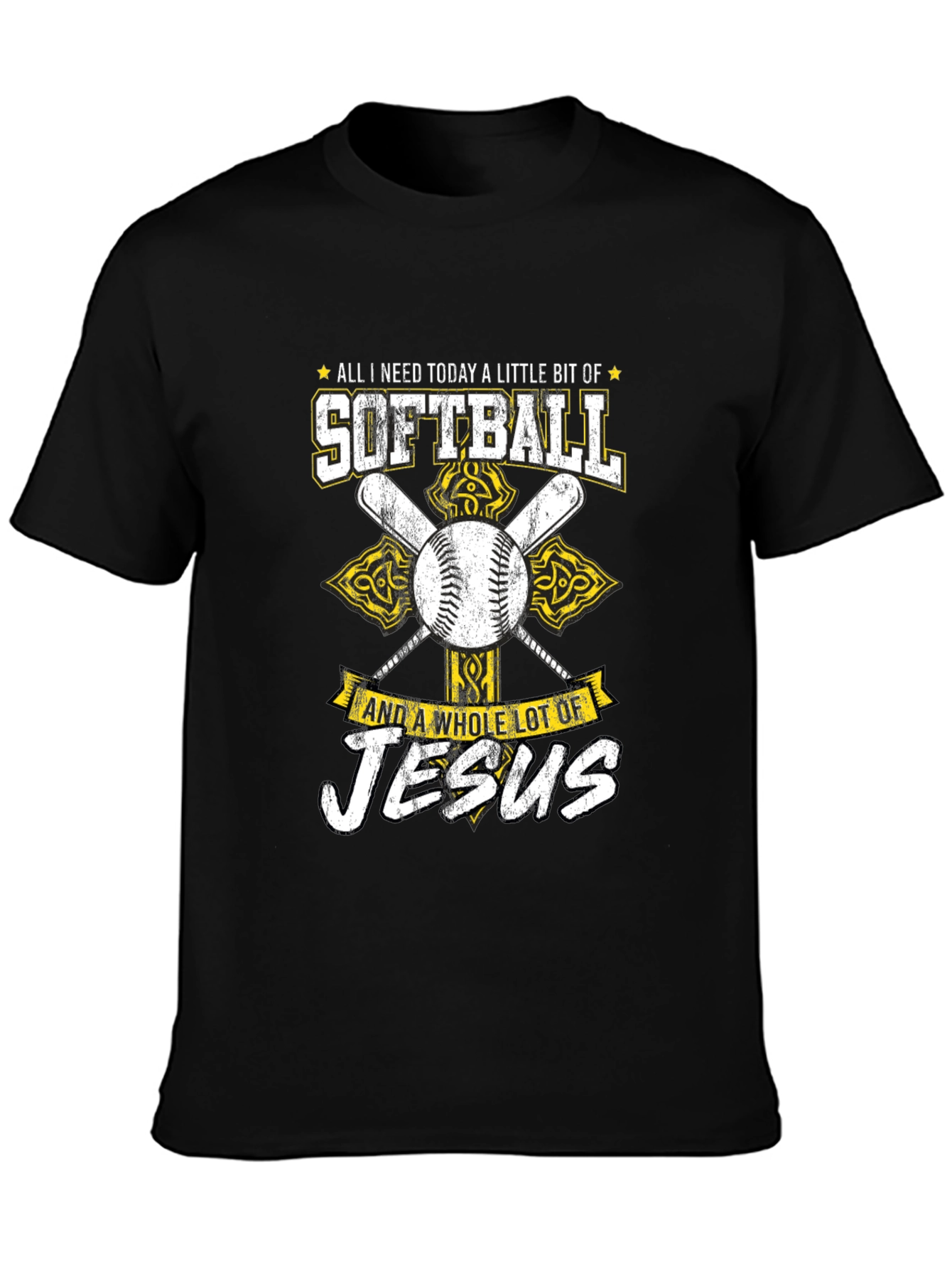 Softball & Jesus Graphic T-Shirt