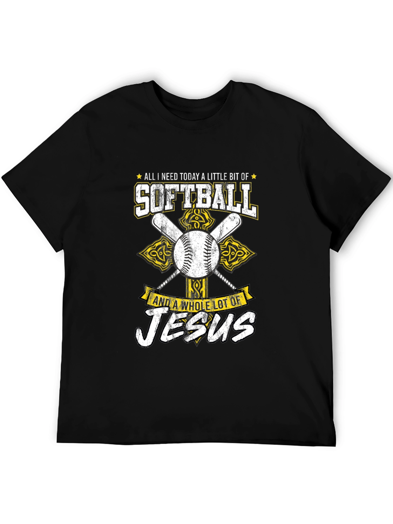 Softball & Jesus Graphic T-Shirt