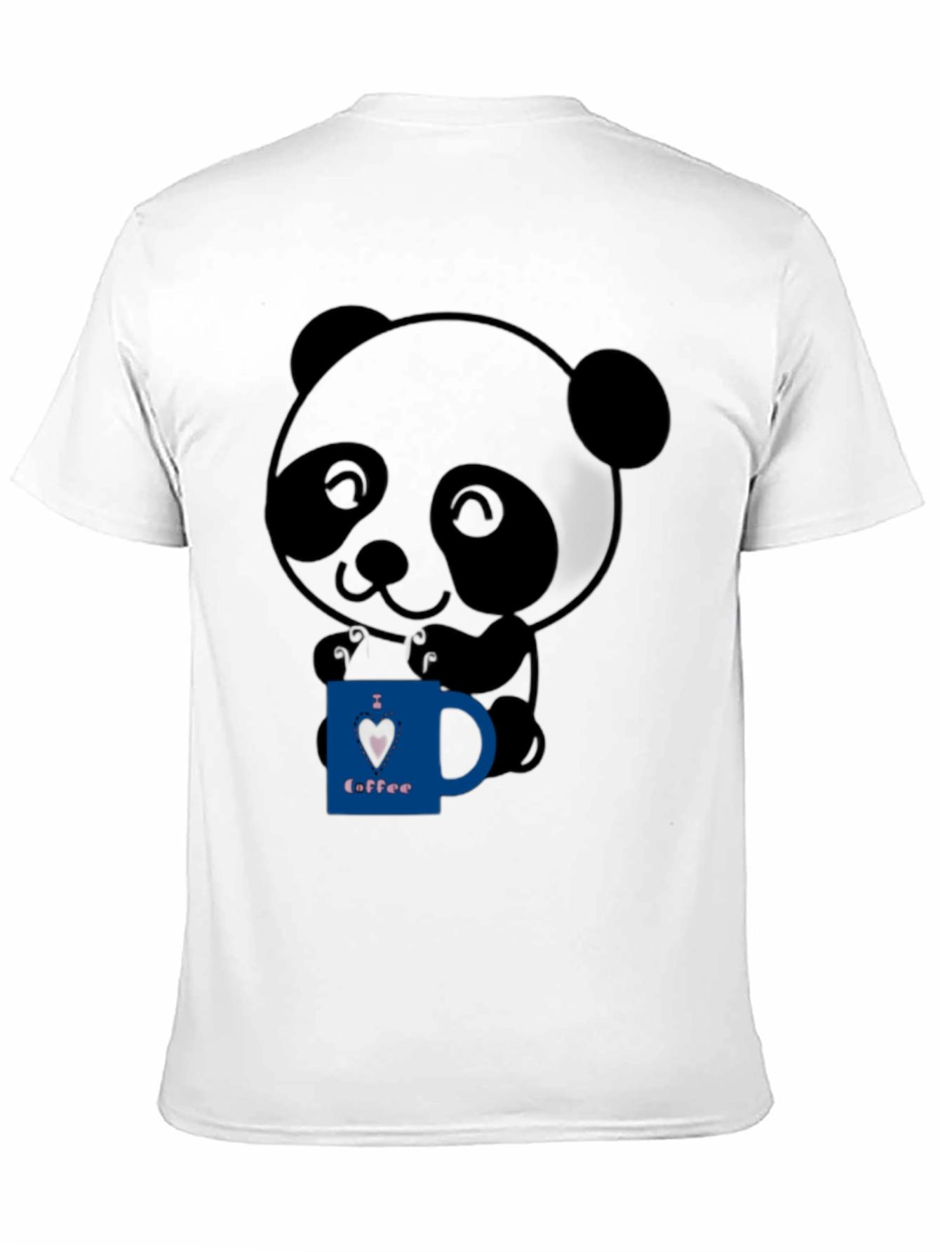 Cute Panda Bear I Love Coffee Graphic T-Shirt