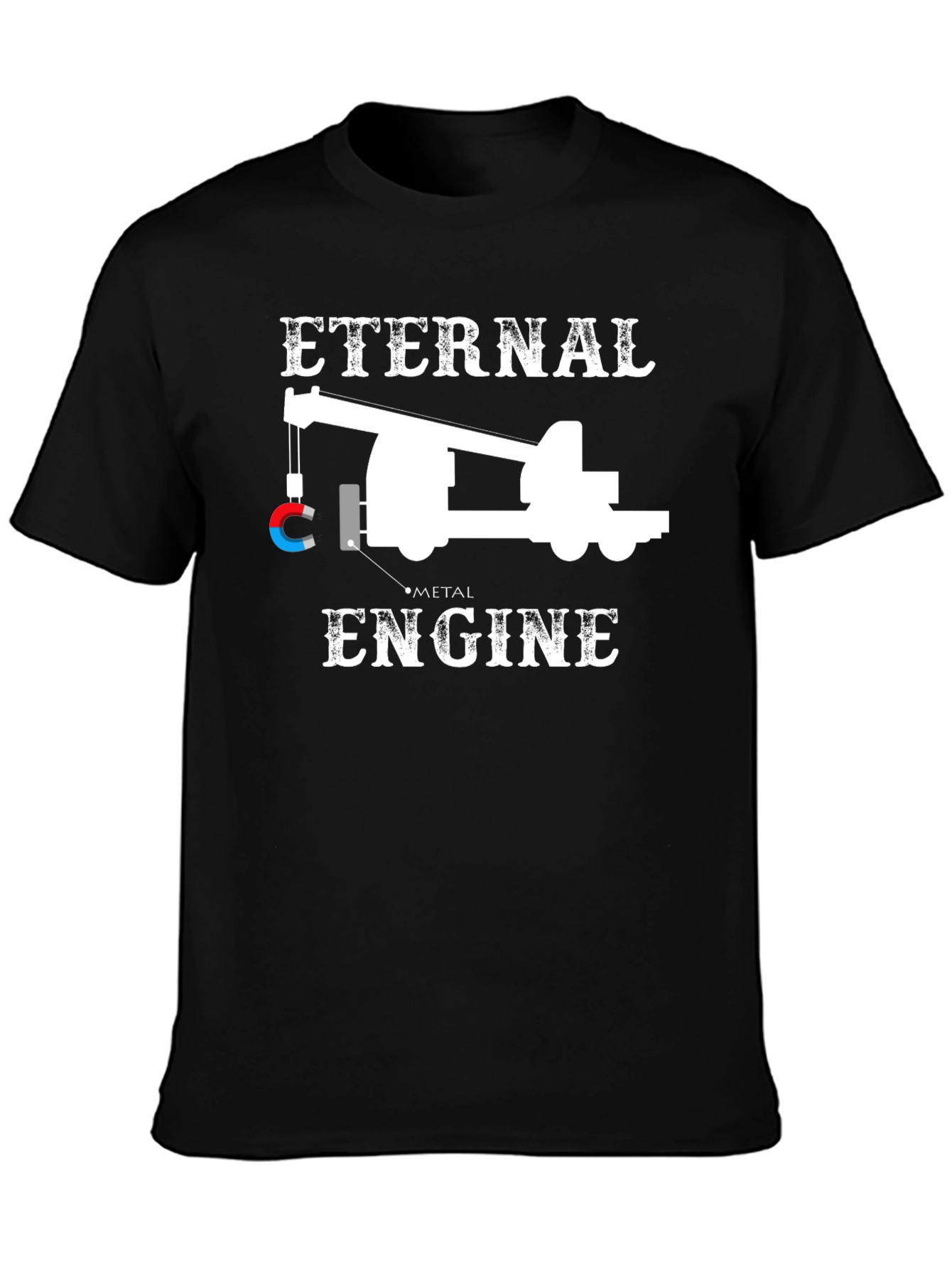 Eternal Metal Engine T-Shirt: Perpetual Motion Design