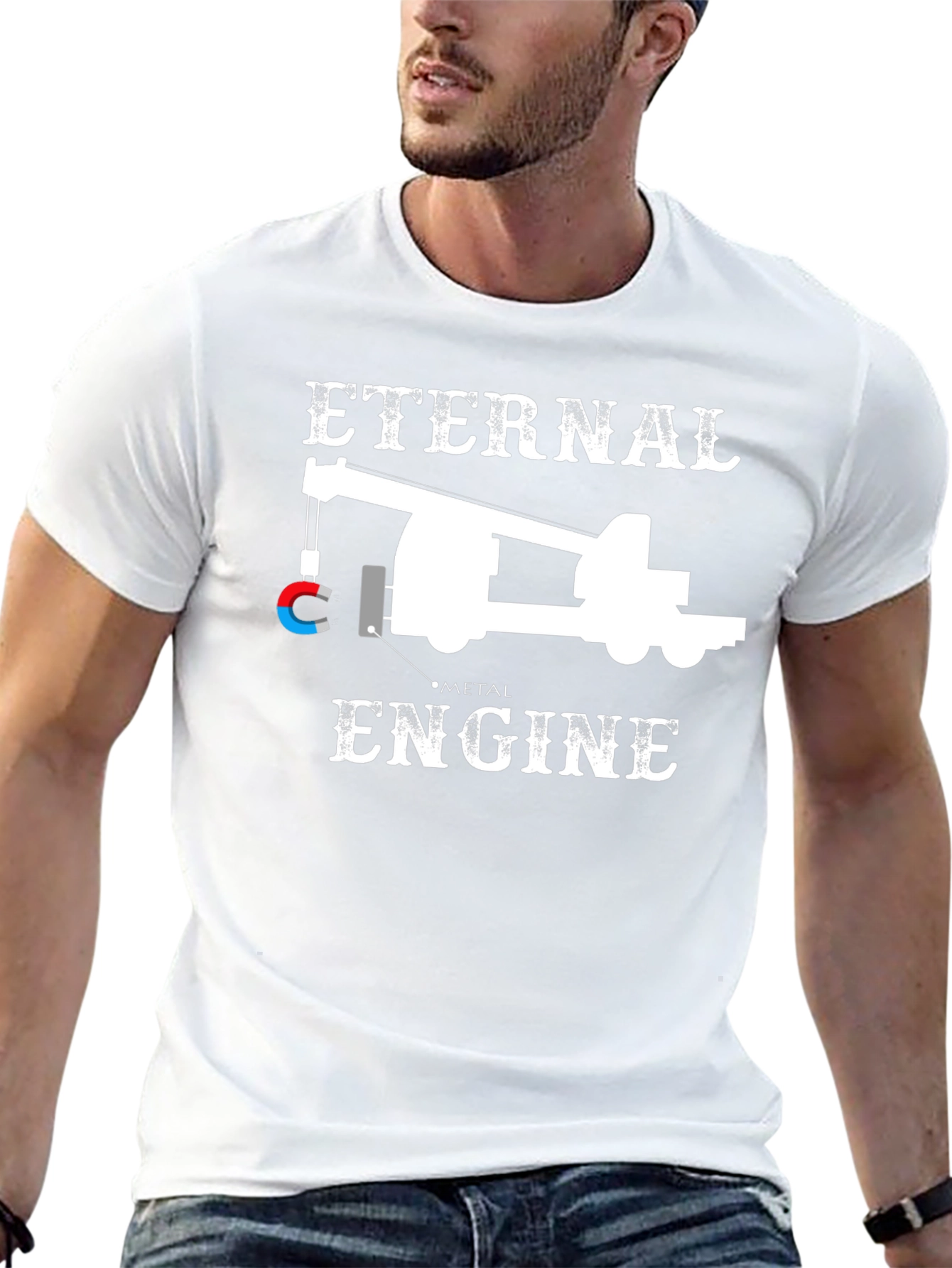Eternal Metal Engine T-Shirt: Perpetual Motion Design