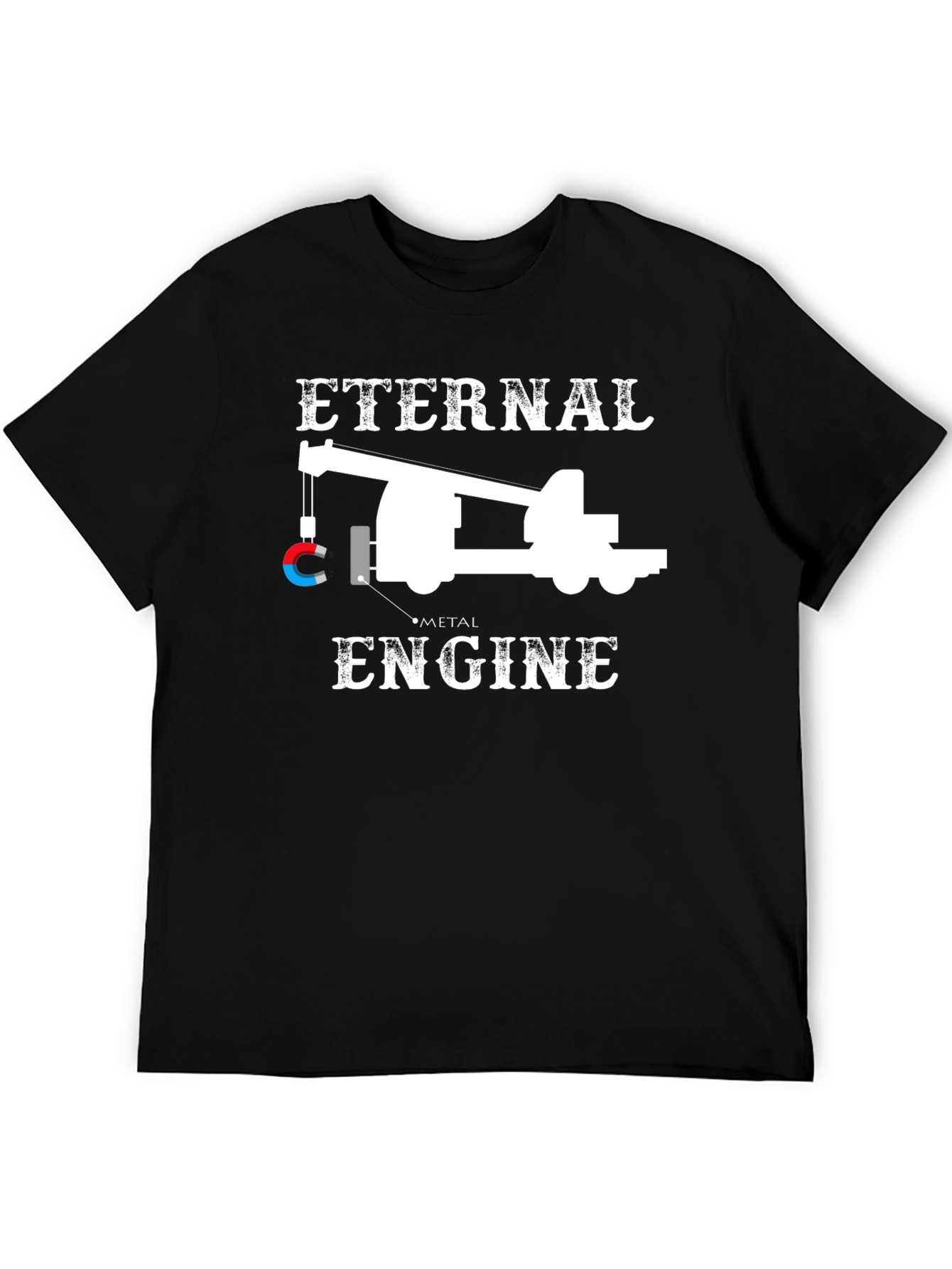 Eternal Metal Engine T-Shirt: Perpetual Motion Design
