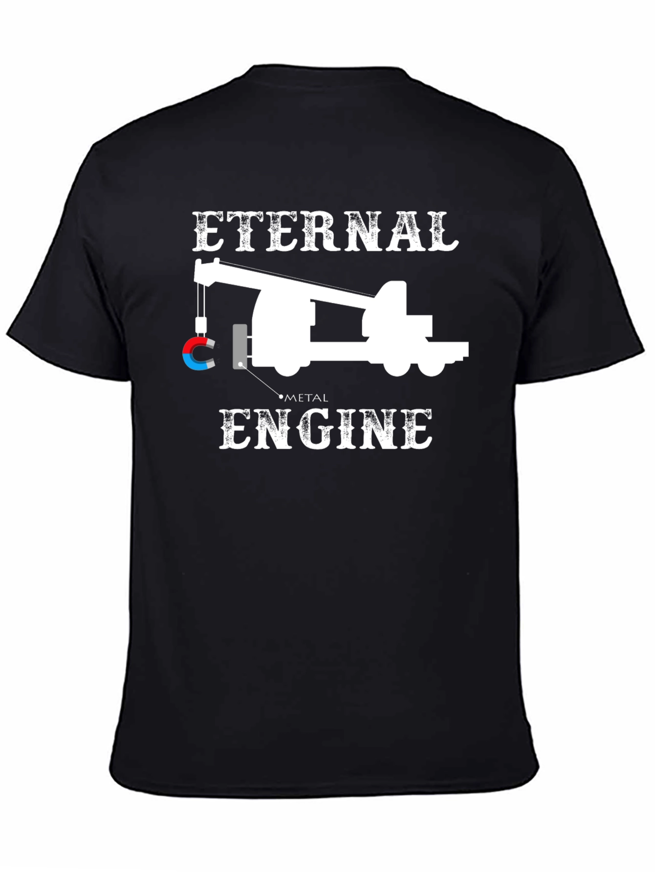 Eternal Metal Engine T-Shirt: Perpetual Motion Design