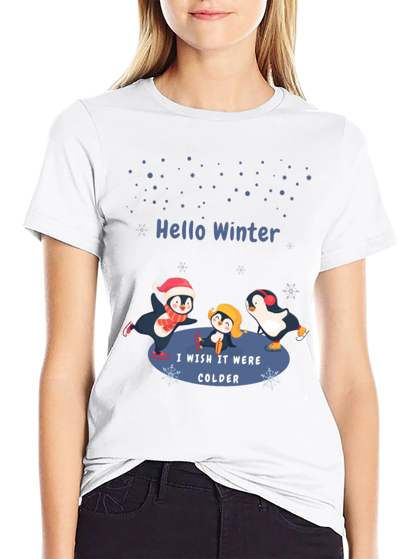 Winter Penguin Graphic T-Shirt