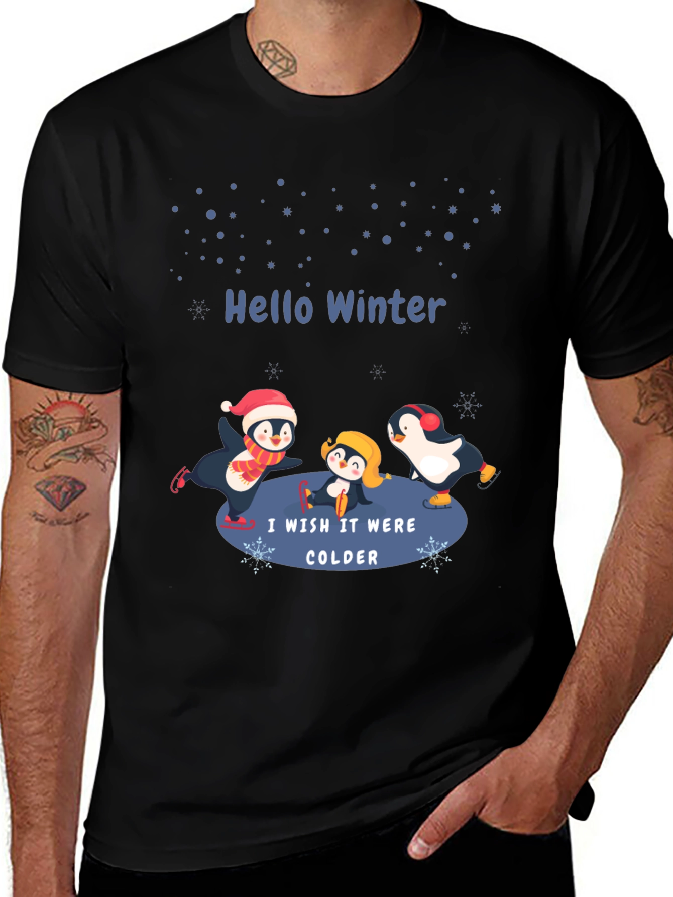 Winter Penguin Graphic T-Shirt