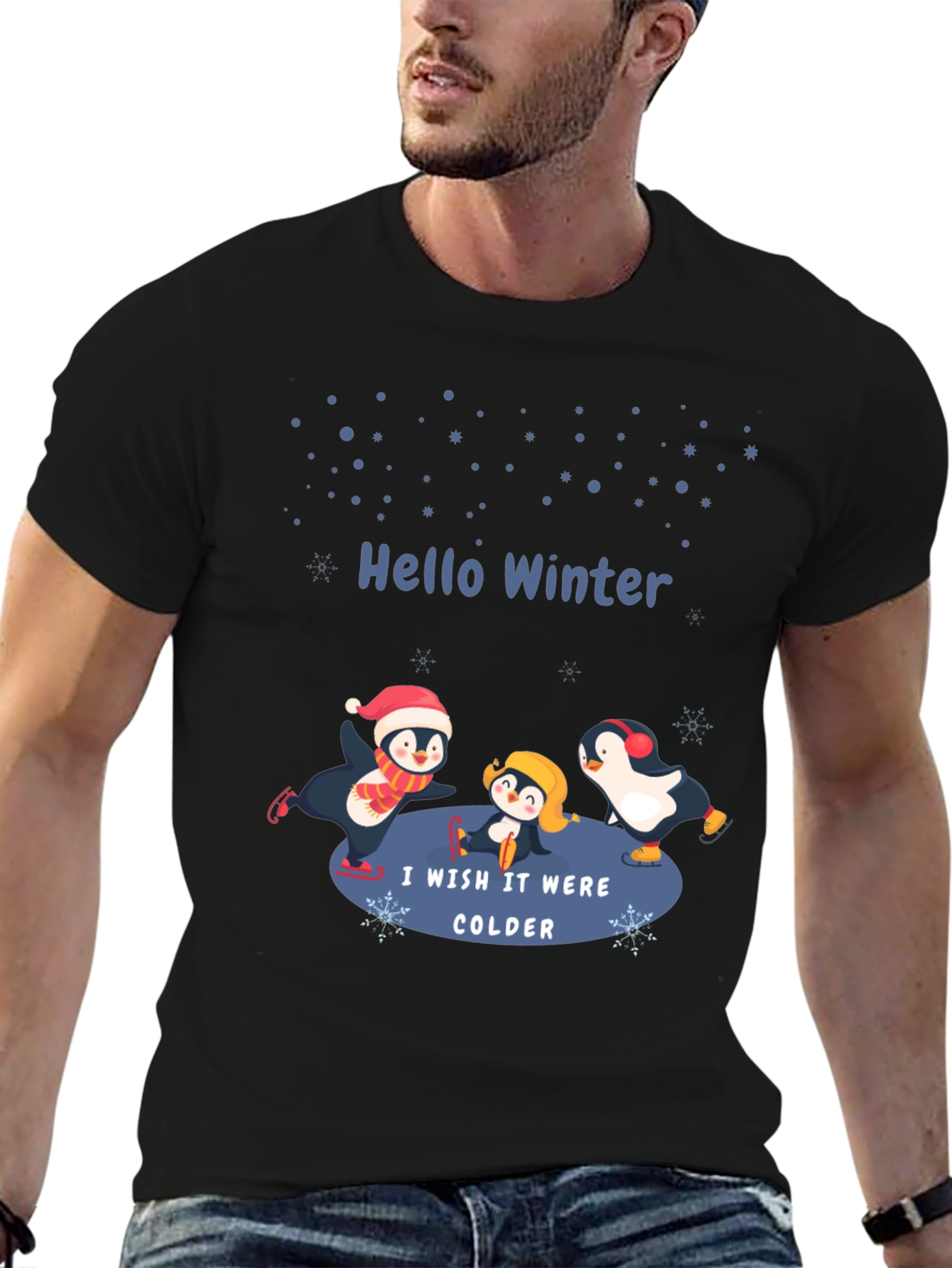 Winter Penguin Graphic T-Shirt