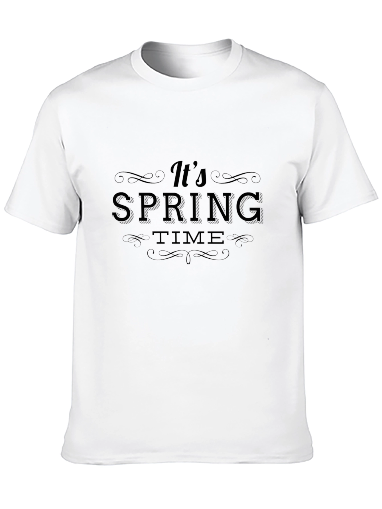 Its Spring Time Graphic Tee - Black Crew Neck