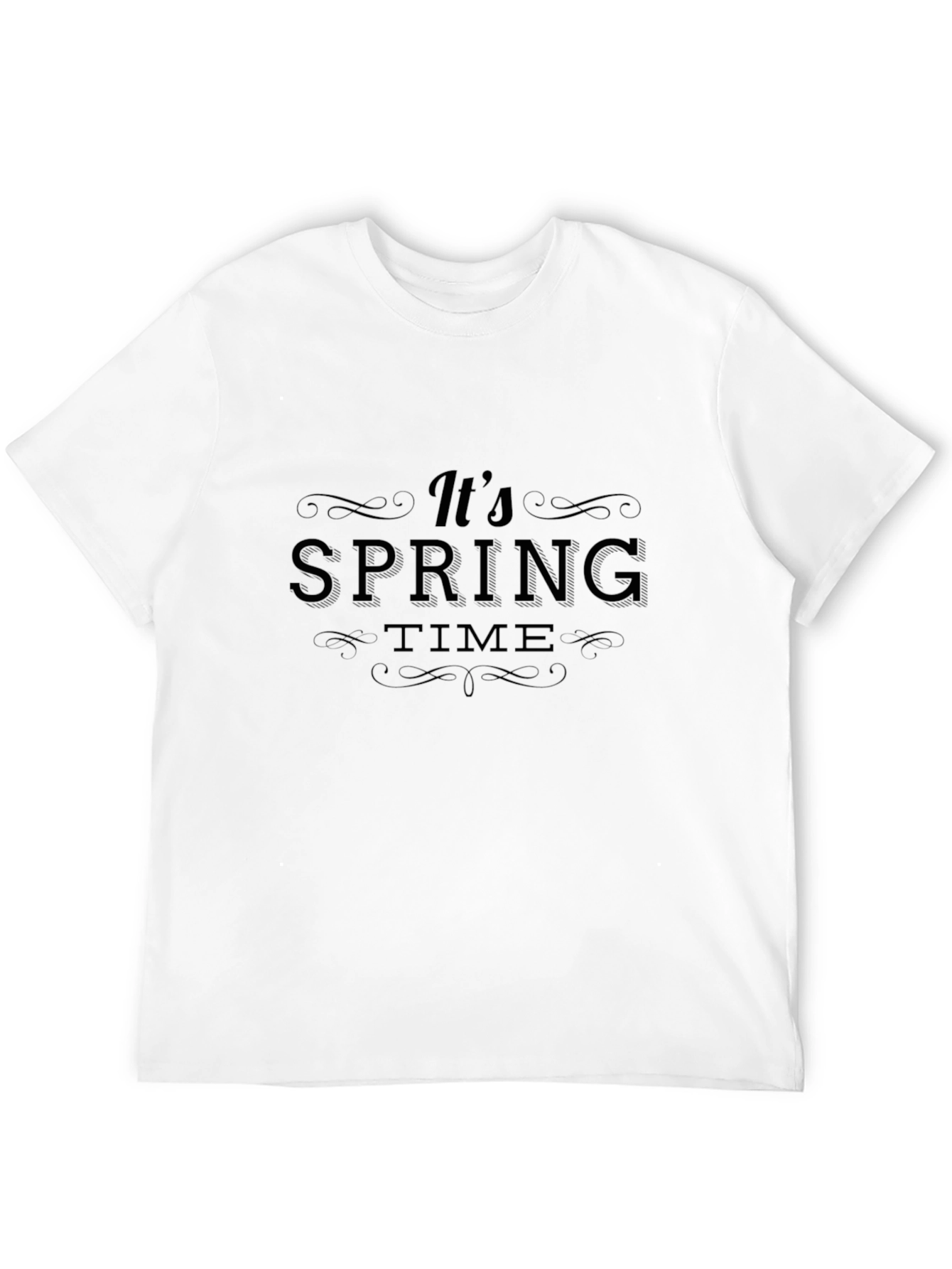 Its Spring Time Graphic Tee - Black Crew Neck