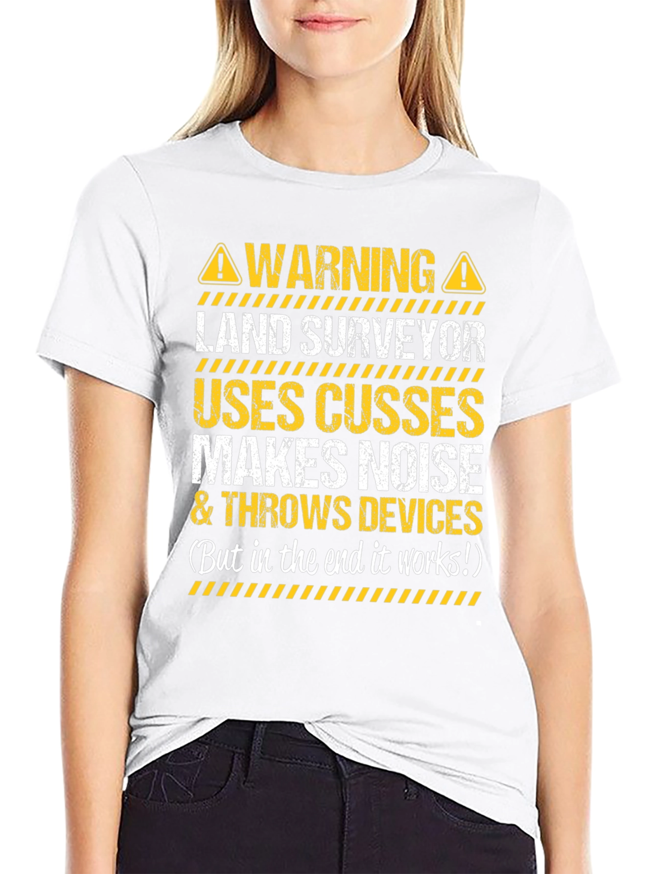 Warning Land Surveyor Funny T-Shirt