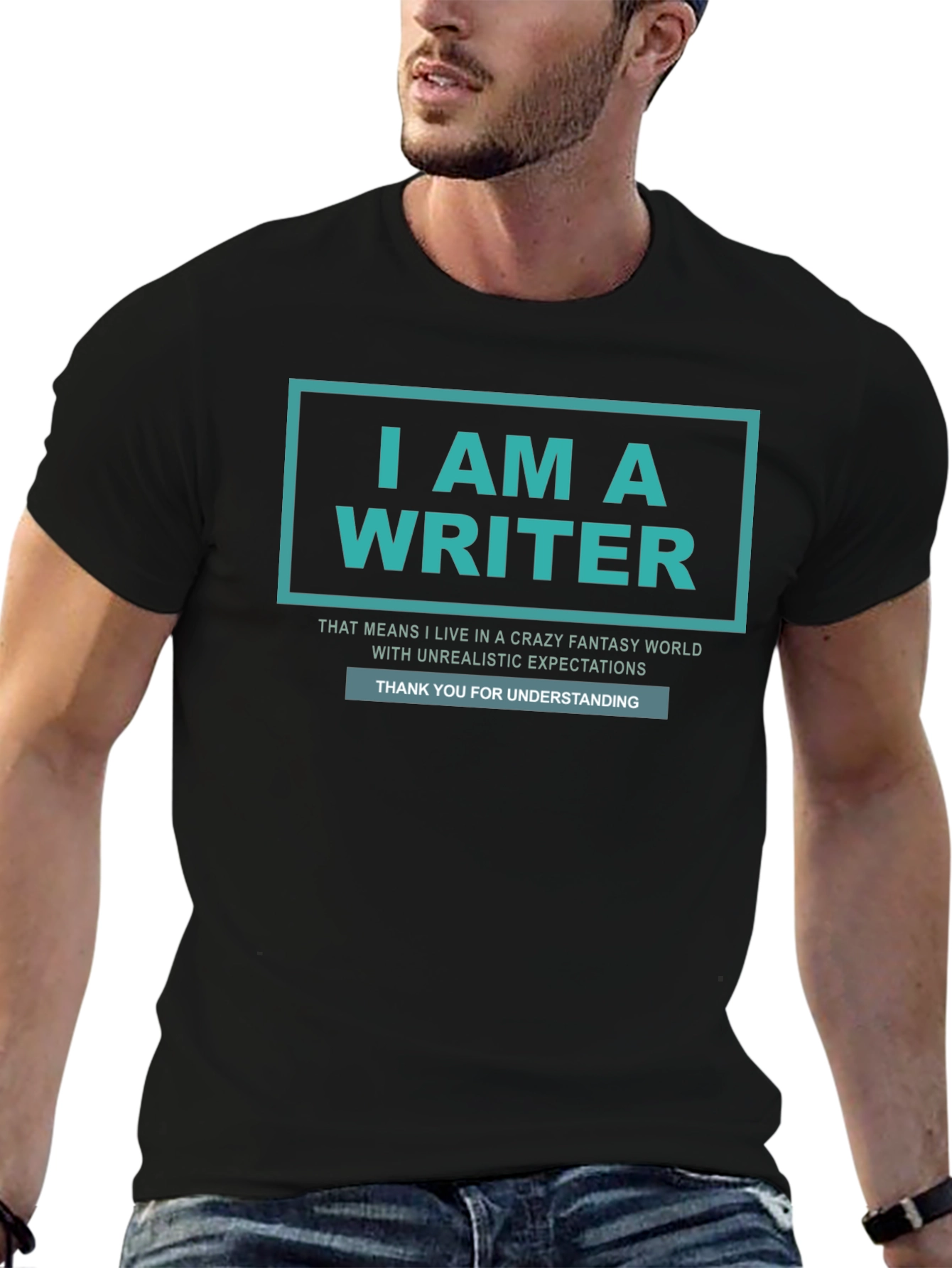 I AM A WRITER T-Shirt - Black Tee