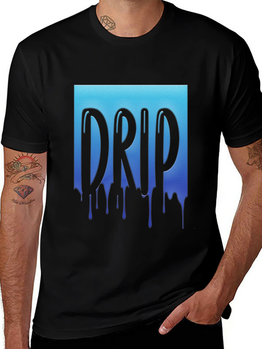 Drip Graphic Tee - Cool Blue Design