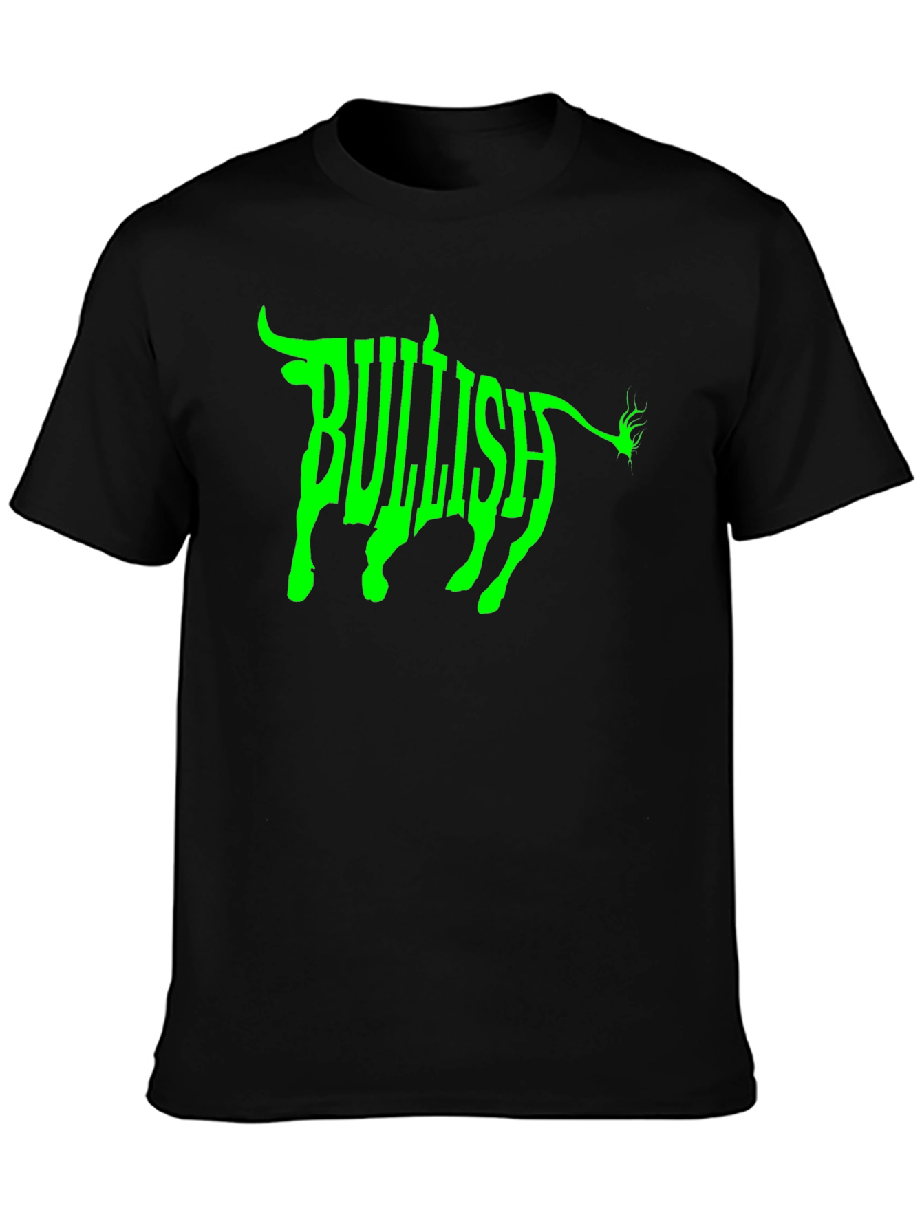 Bullish Graphic Tee - Black Cotton T-Shirt
