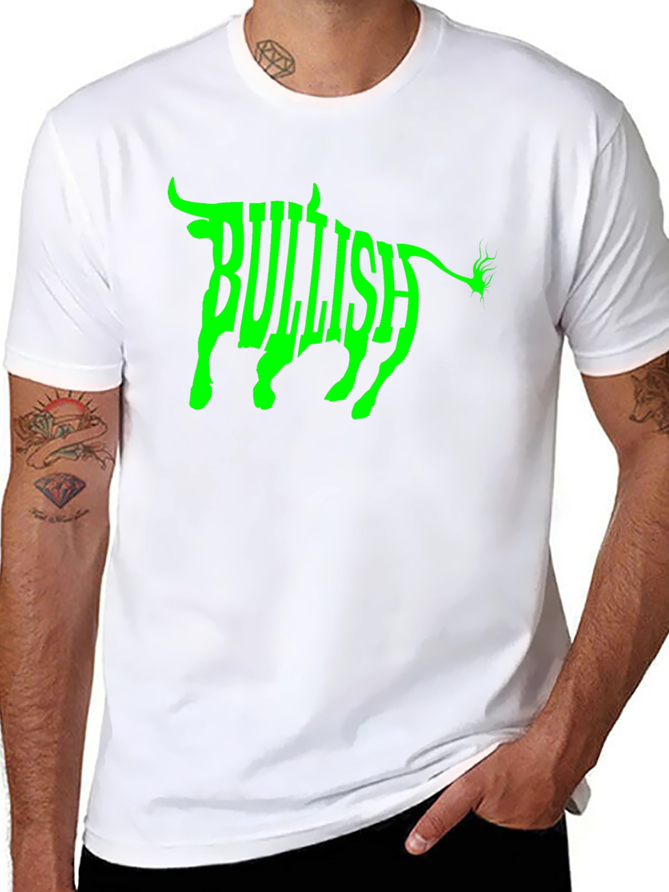 Bullish Graphic Tee - Black Cotton T-Shirt