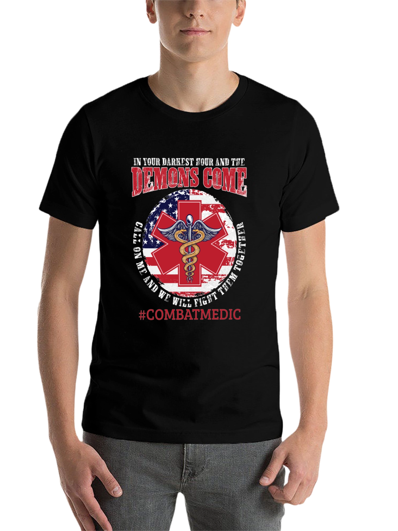 Combat Medic T-Shirt: Darkest Hour Design