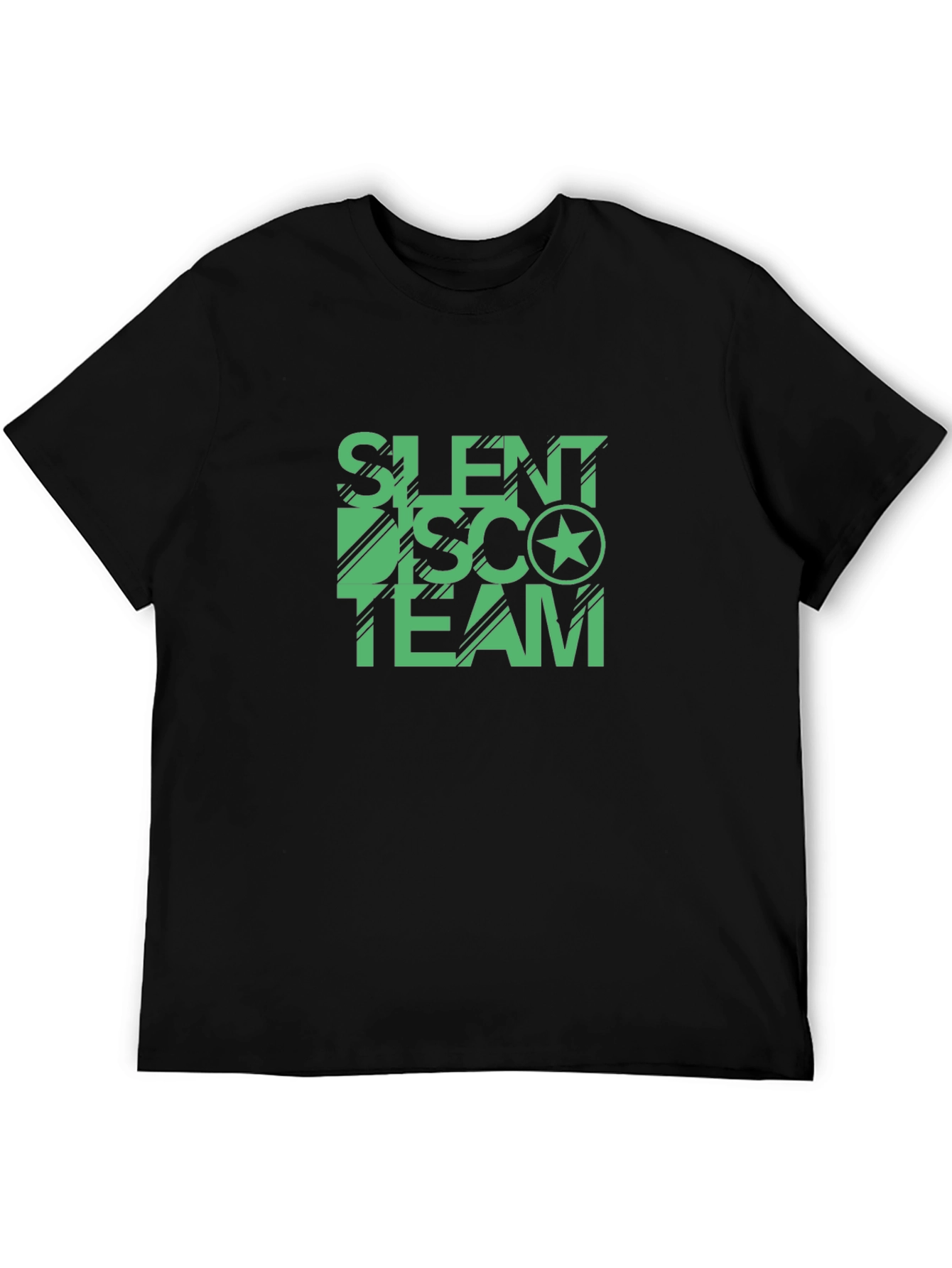 Silent Disco Team Graphic Tee - Black Cotton