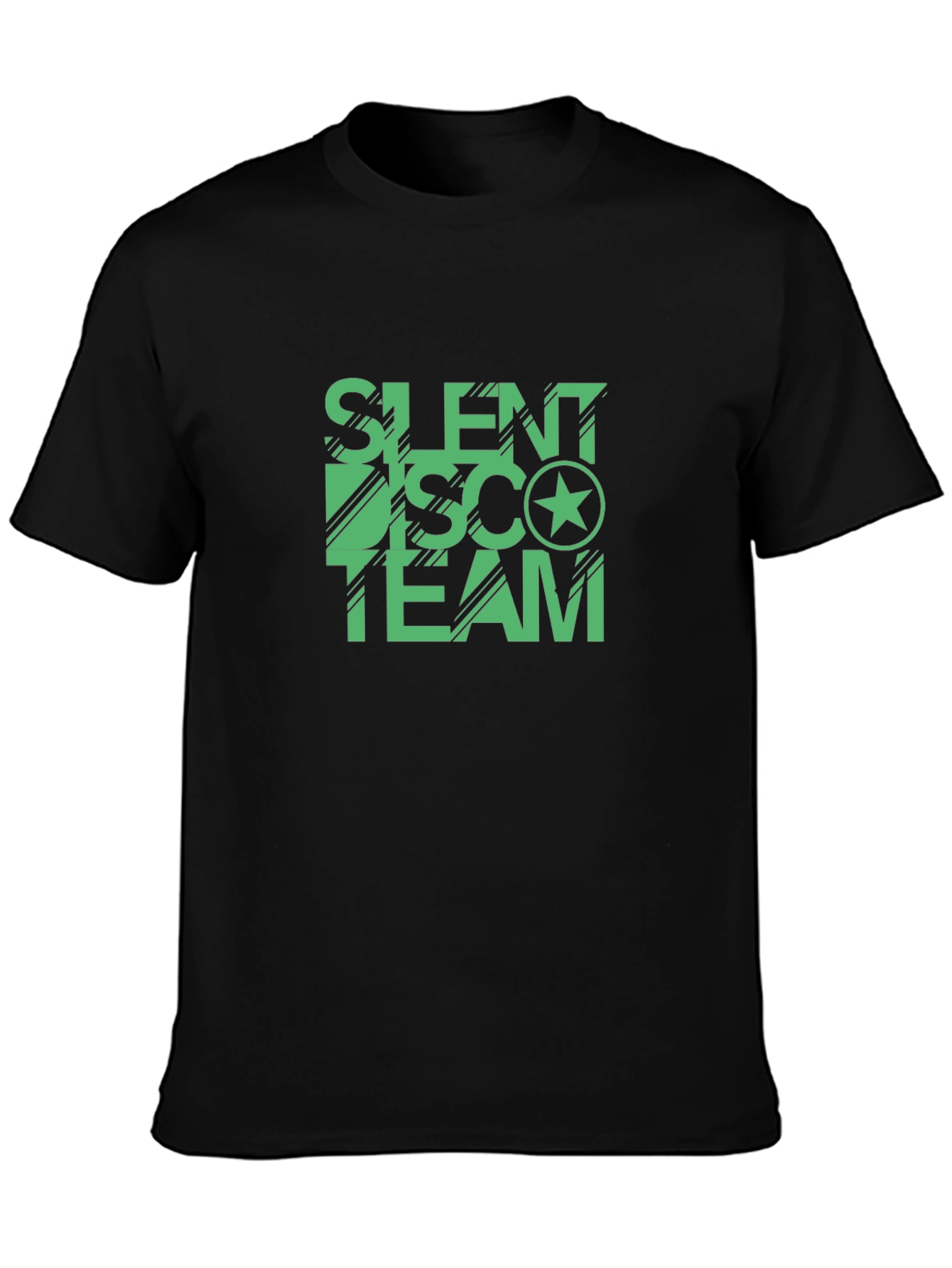 Silent Disco Team Graphic Tee - Black Cotton