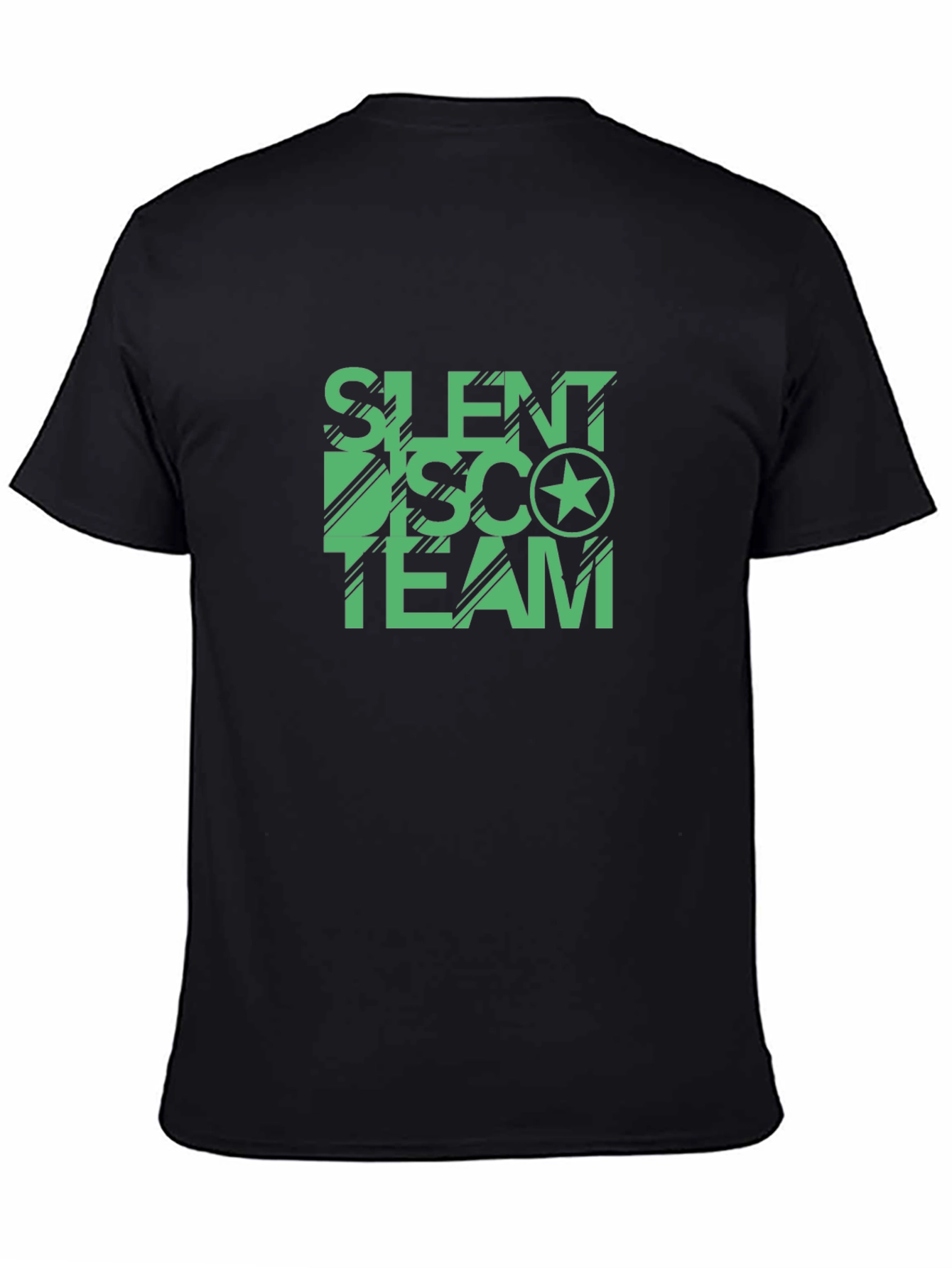 Silent Disco Team Graphic Tee - Black Cotton