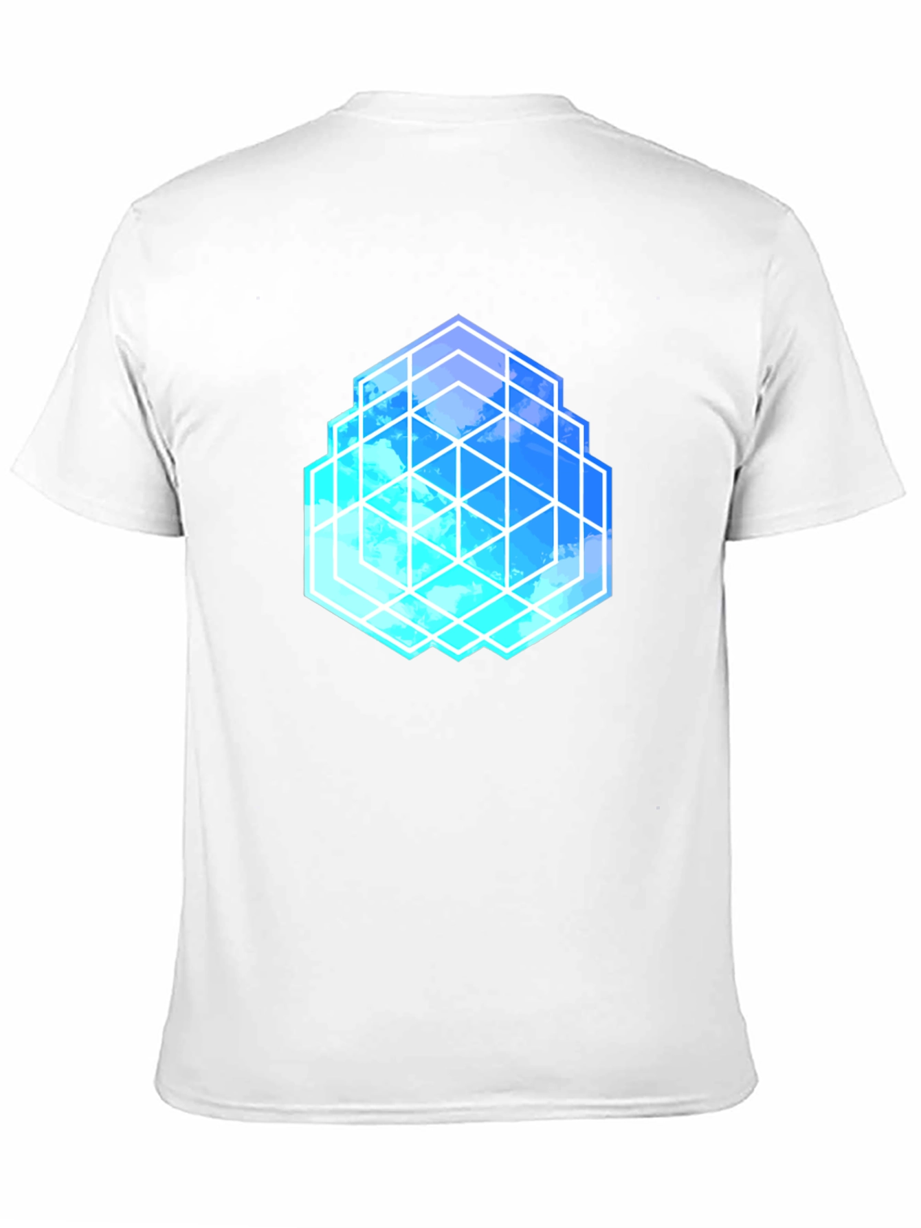Geometric Cloud Cube T-Shirt - Stylish Graphic Tee