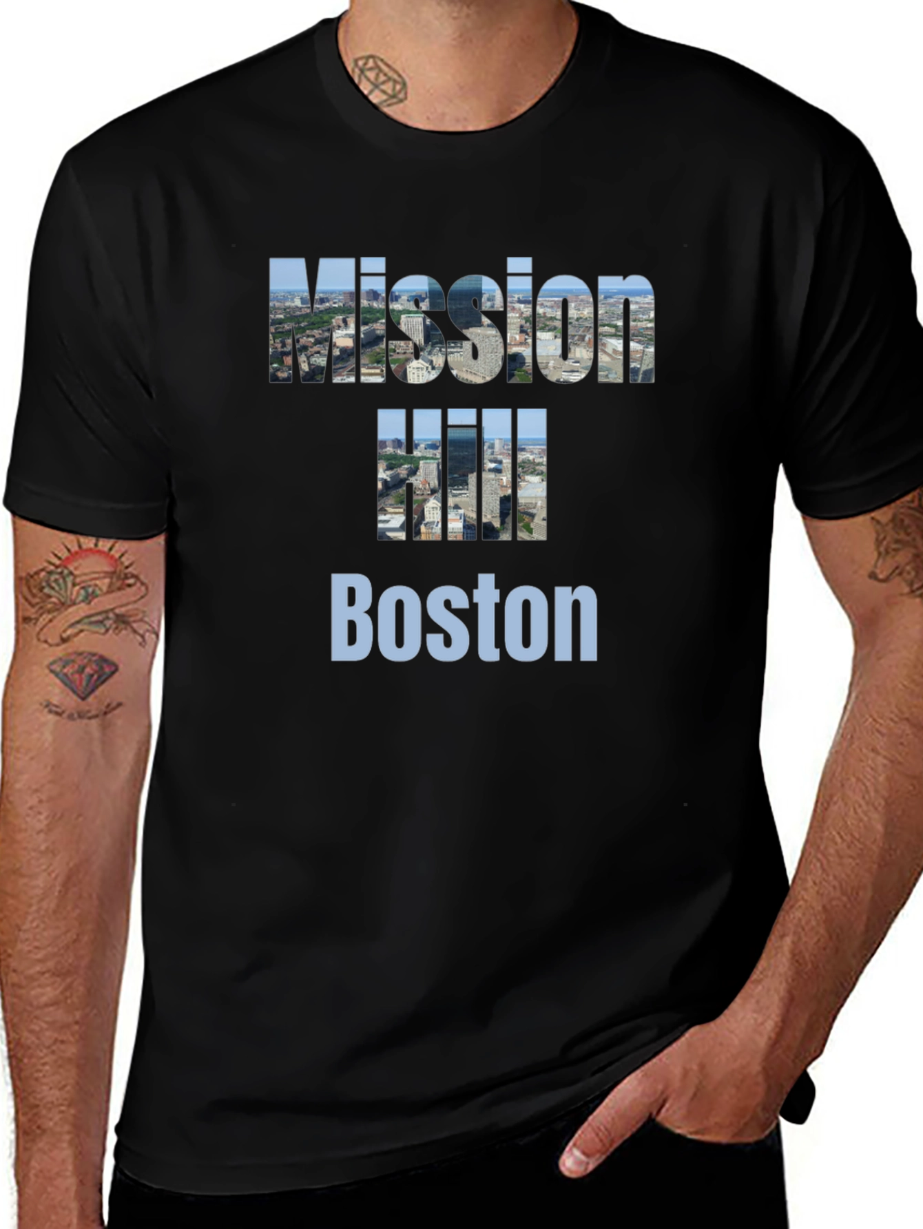 Mission Hill Boston Graphic Tee - Cityscape T-Shirt