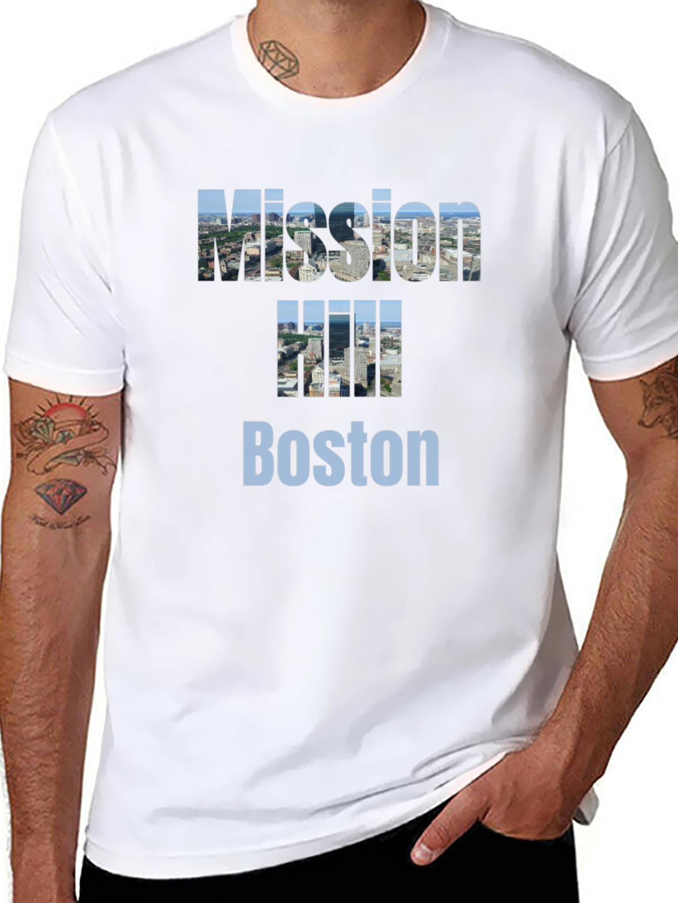 Mission Hill Boston Graphic Tee - Cityscape T-Shirt