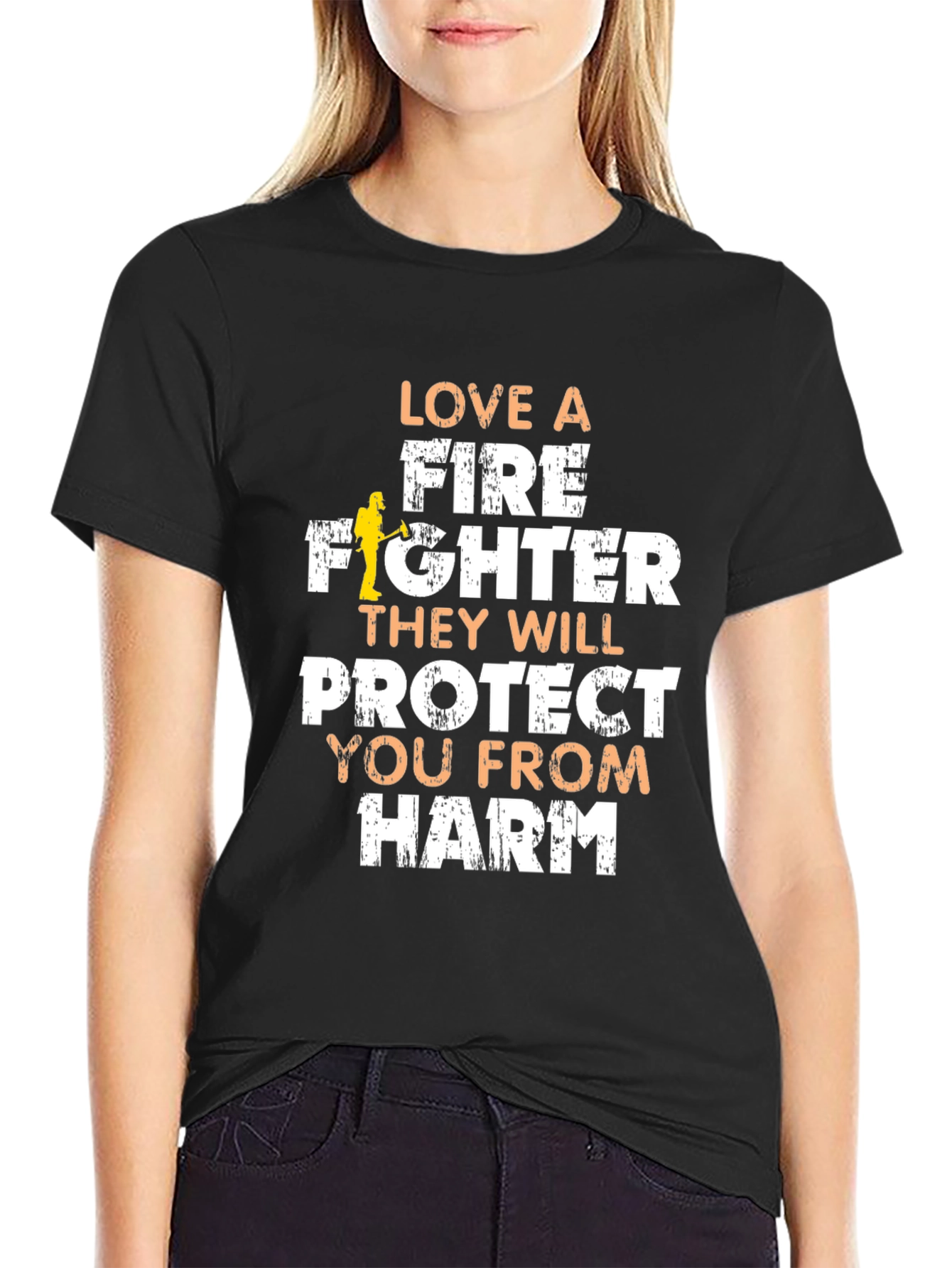 Firefighter Love T-Shirt - Protect You From Harm