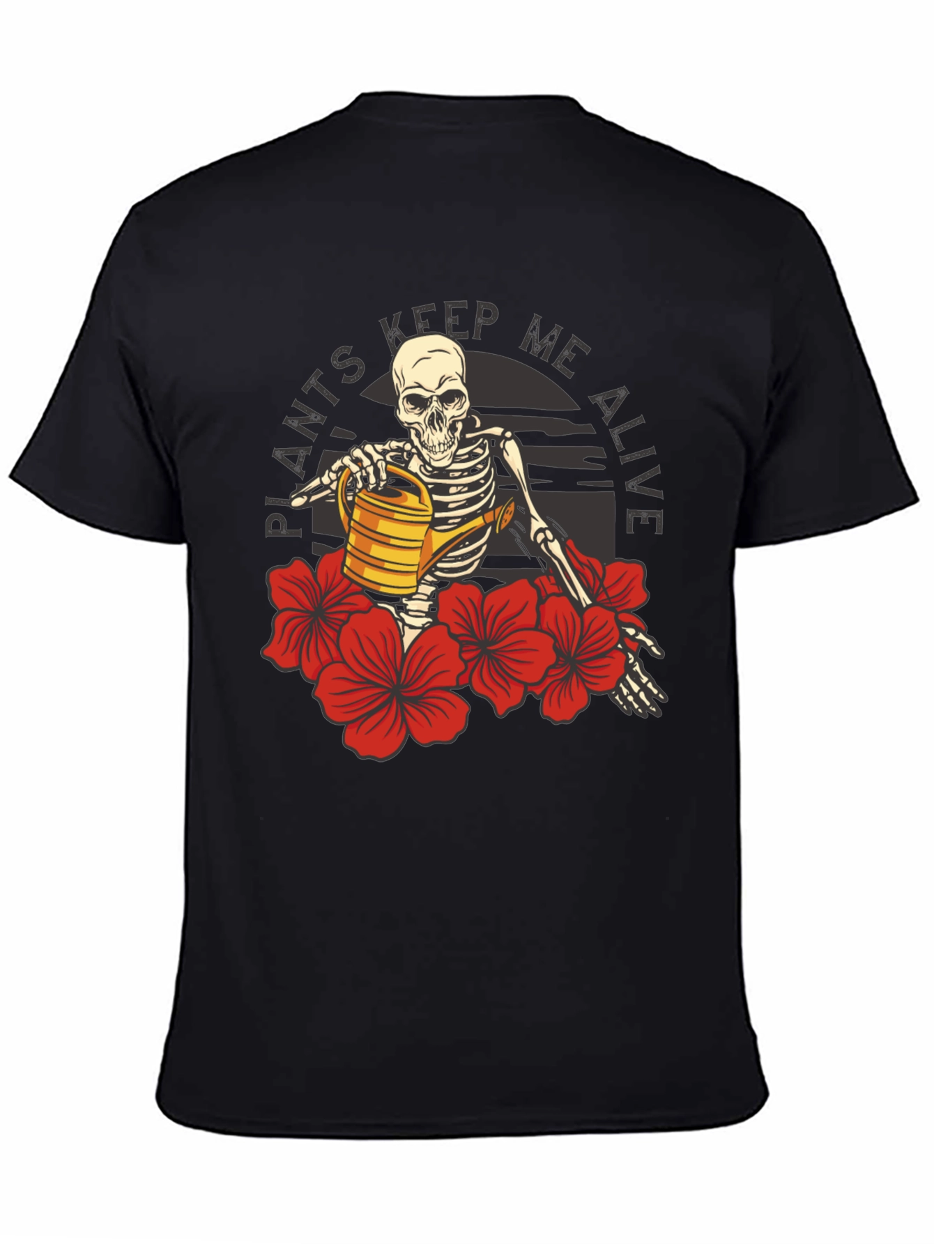Plants Keep Me Alive Skeleton Graphic Tee