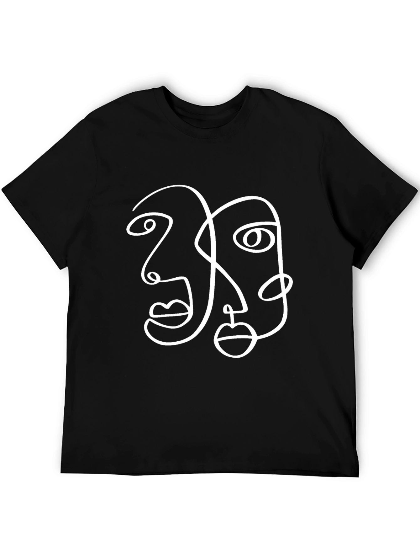 Abstract Face Line Art Graphic Tee