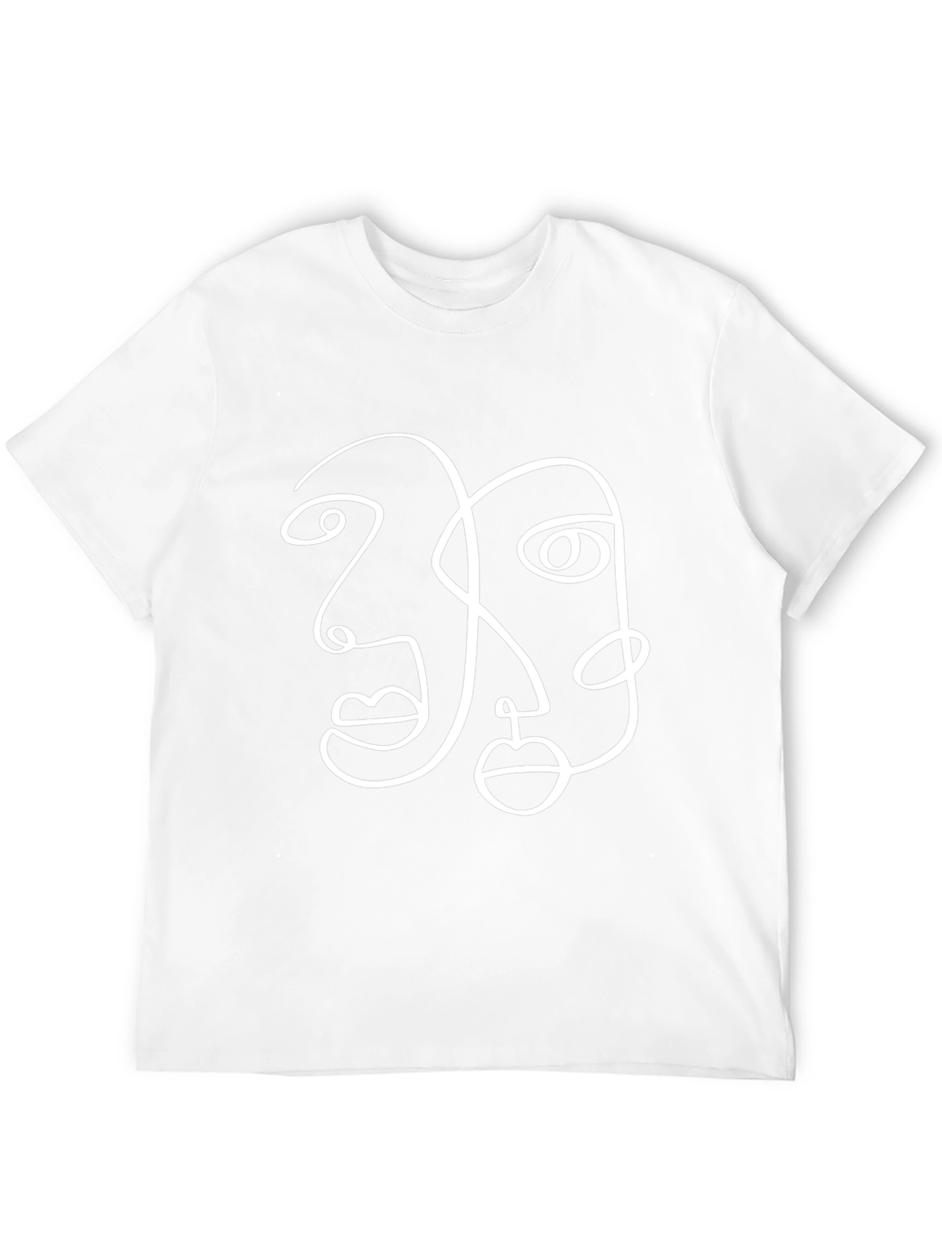 Abstract Face Line Art Graphic Tee