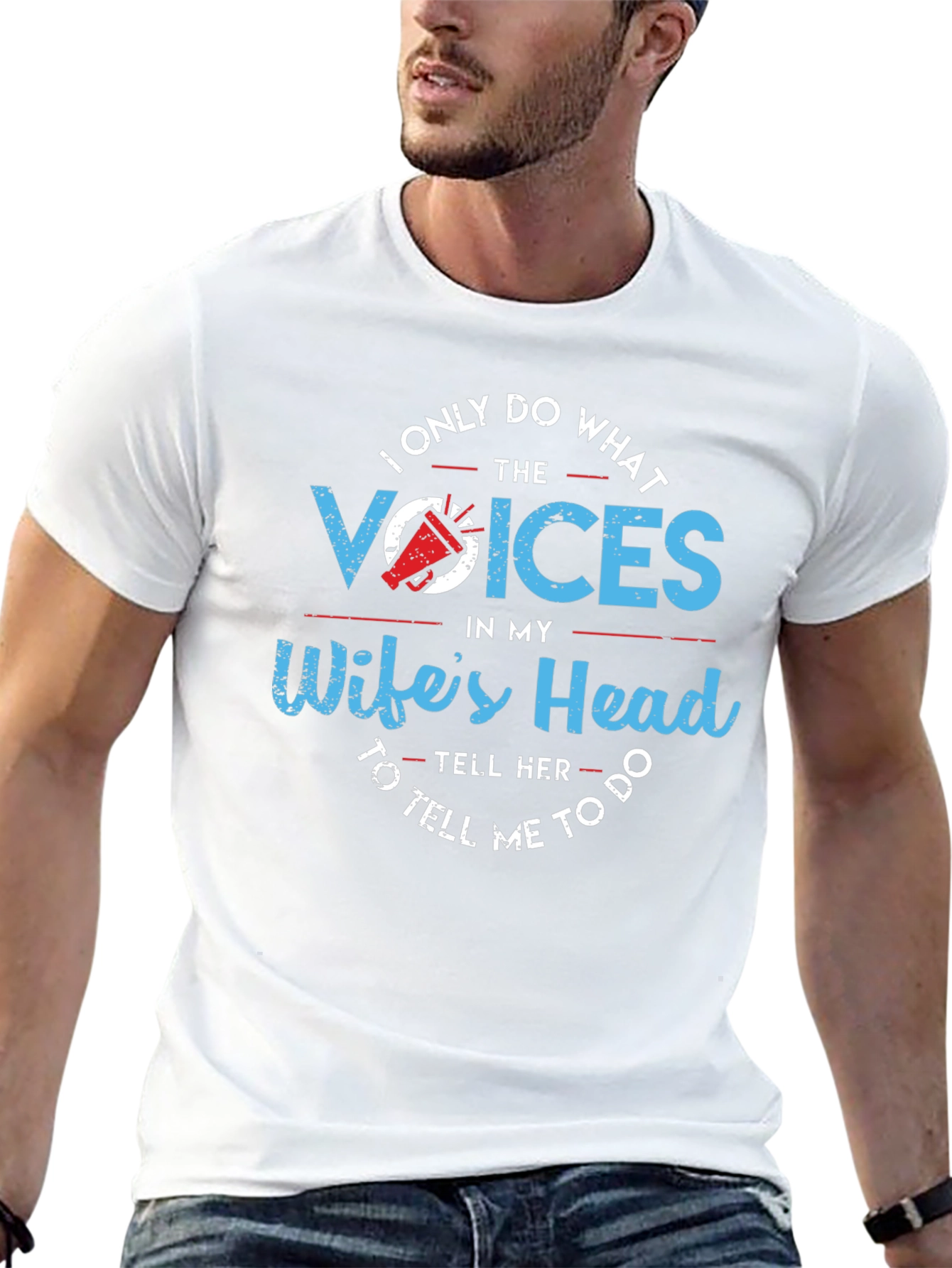 Humorous Wifes Voices Graphic T-Shirt