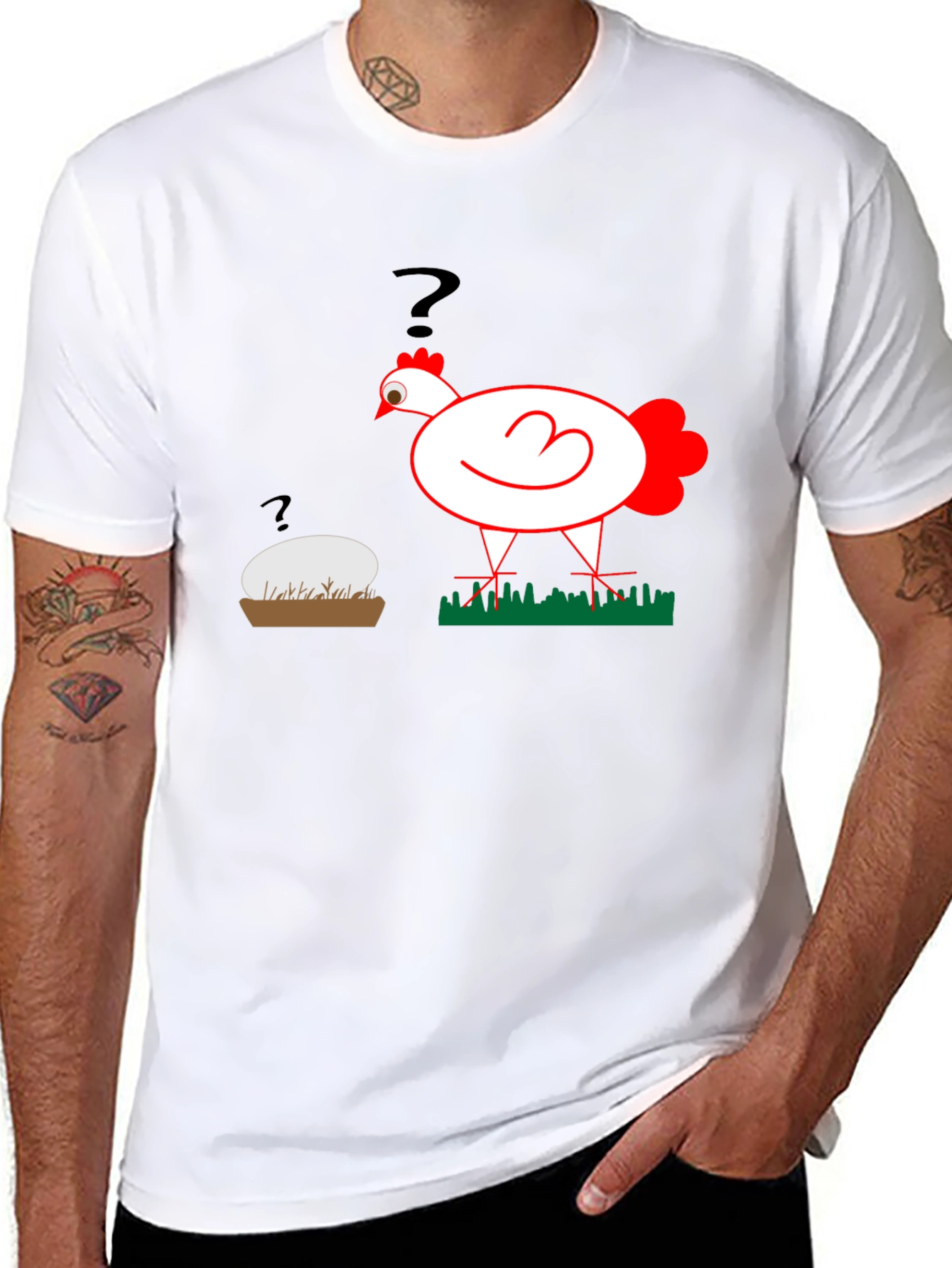 Funny Chicken or Egg T-Shirt - The Question!