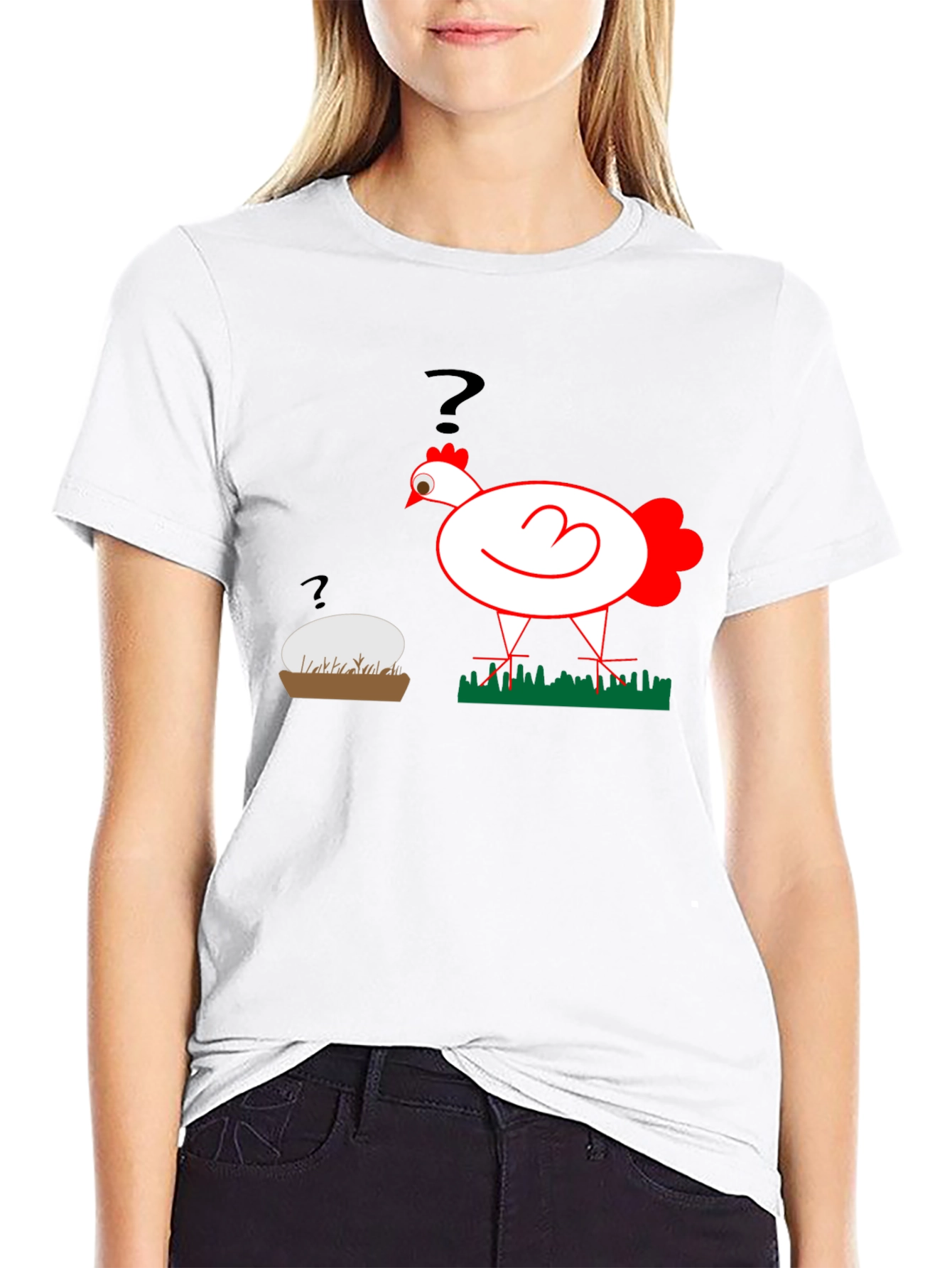 Funny Chicken or Egg T-Shirt - The Question!