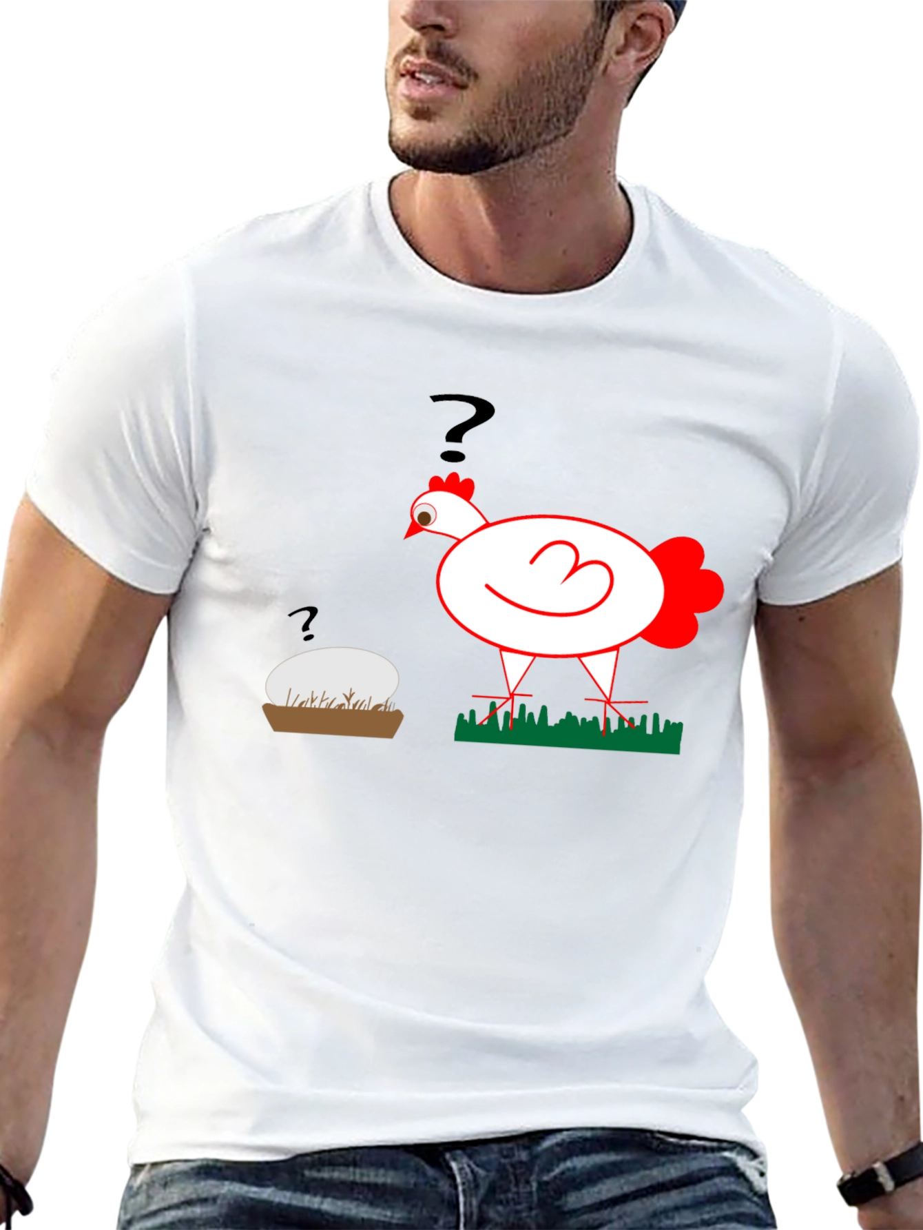 Funny Chicken or Egg T-Shirt - The Question!
